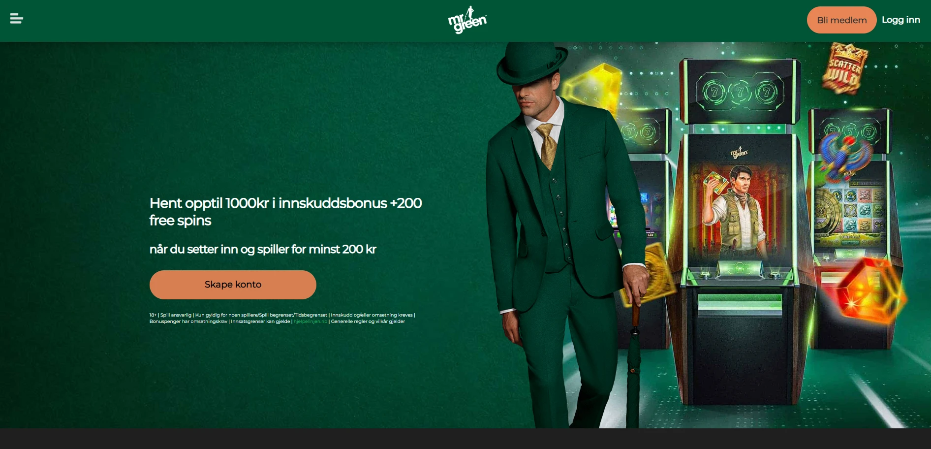 Mr Green Casino Screenshot