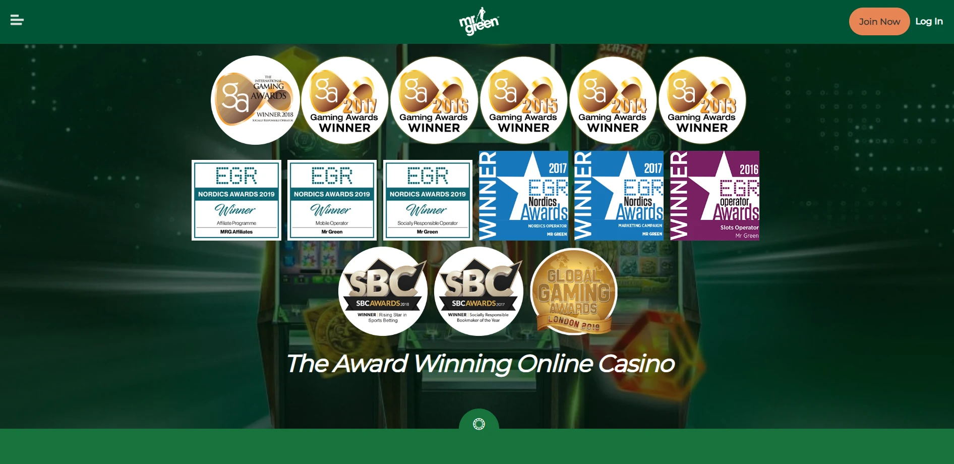Mr Green Casino Screenshot