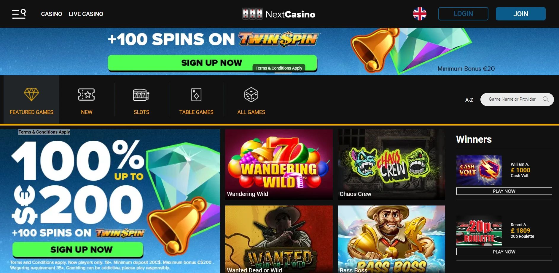 Next Casino Screenshot