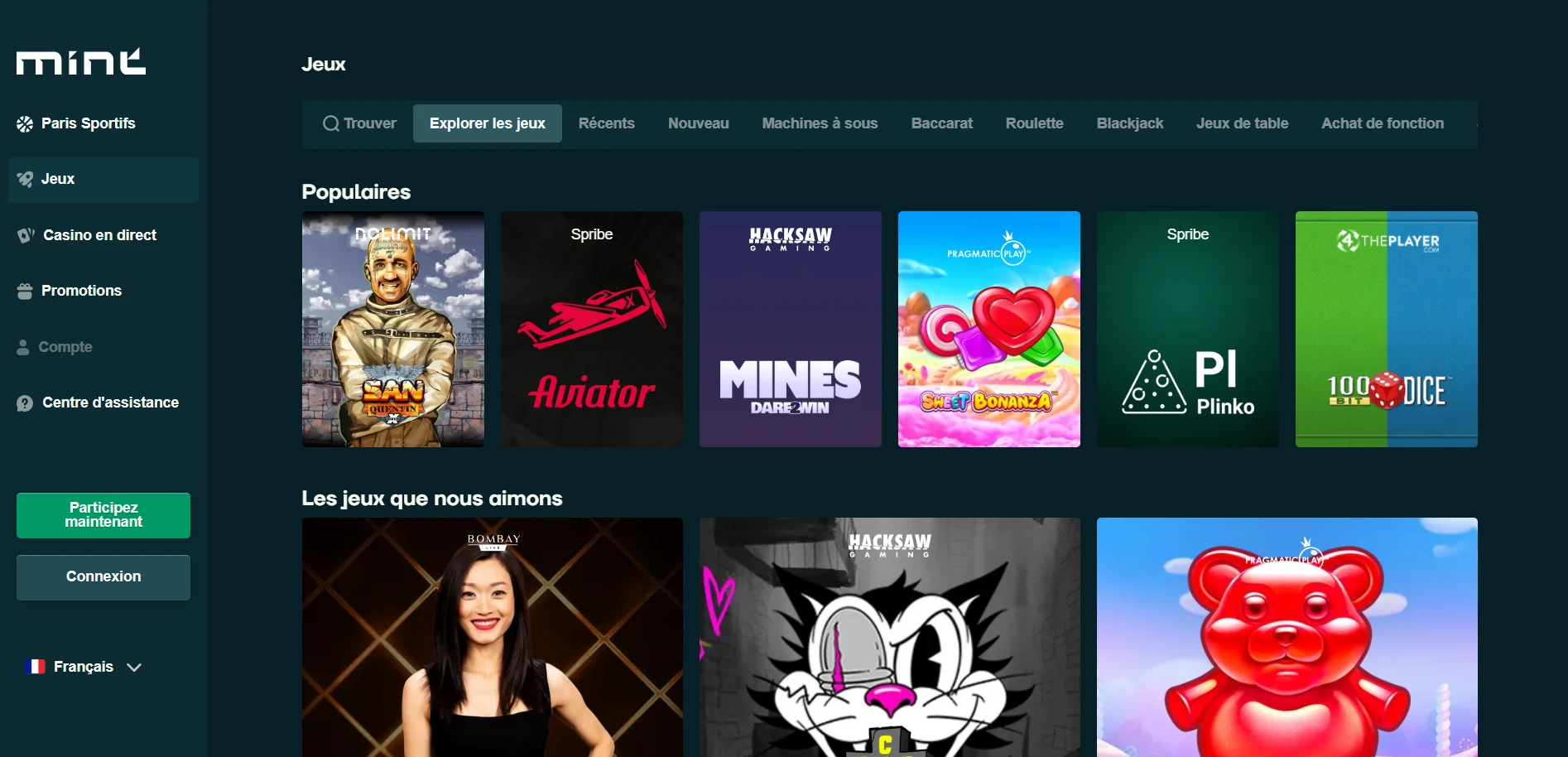 No Limit Casino Screenshot