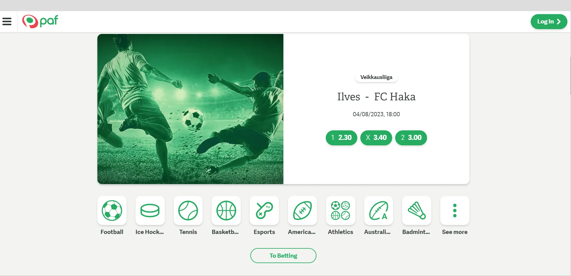 Paf Casino Screenshot