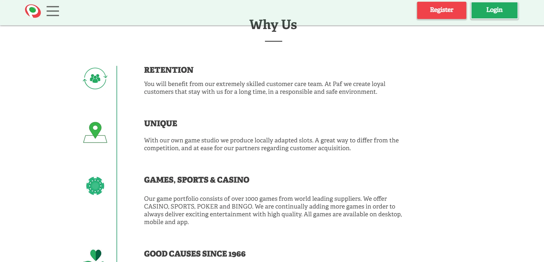 Paf Casino Screenshot