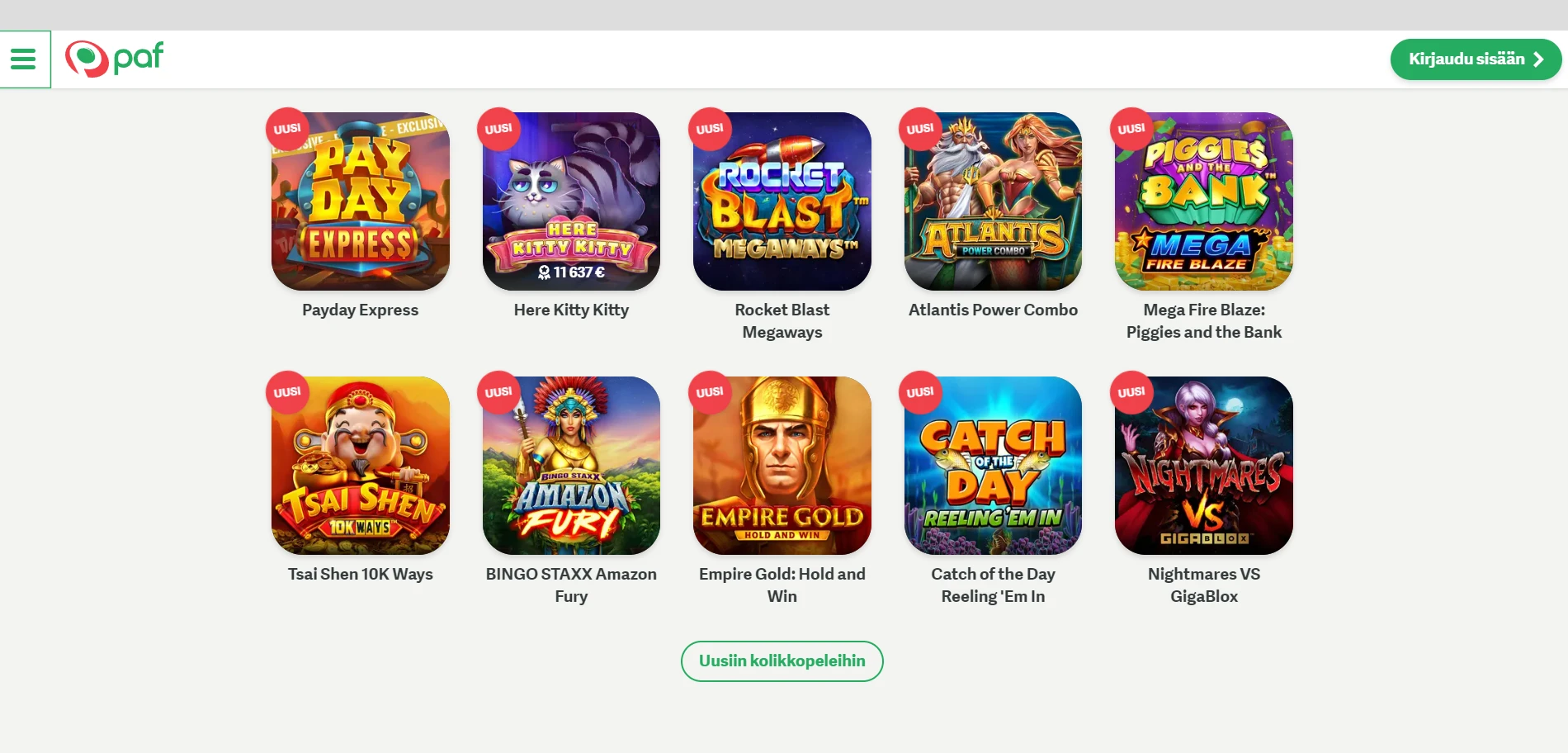 Paf Casino Screenshot