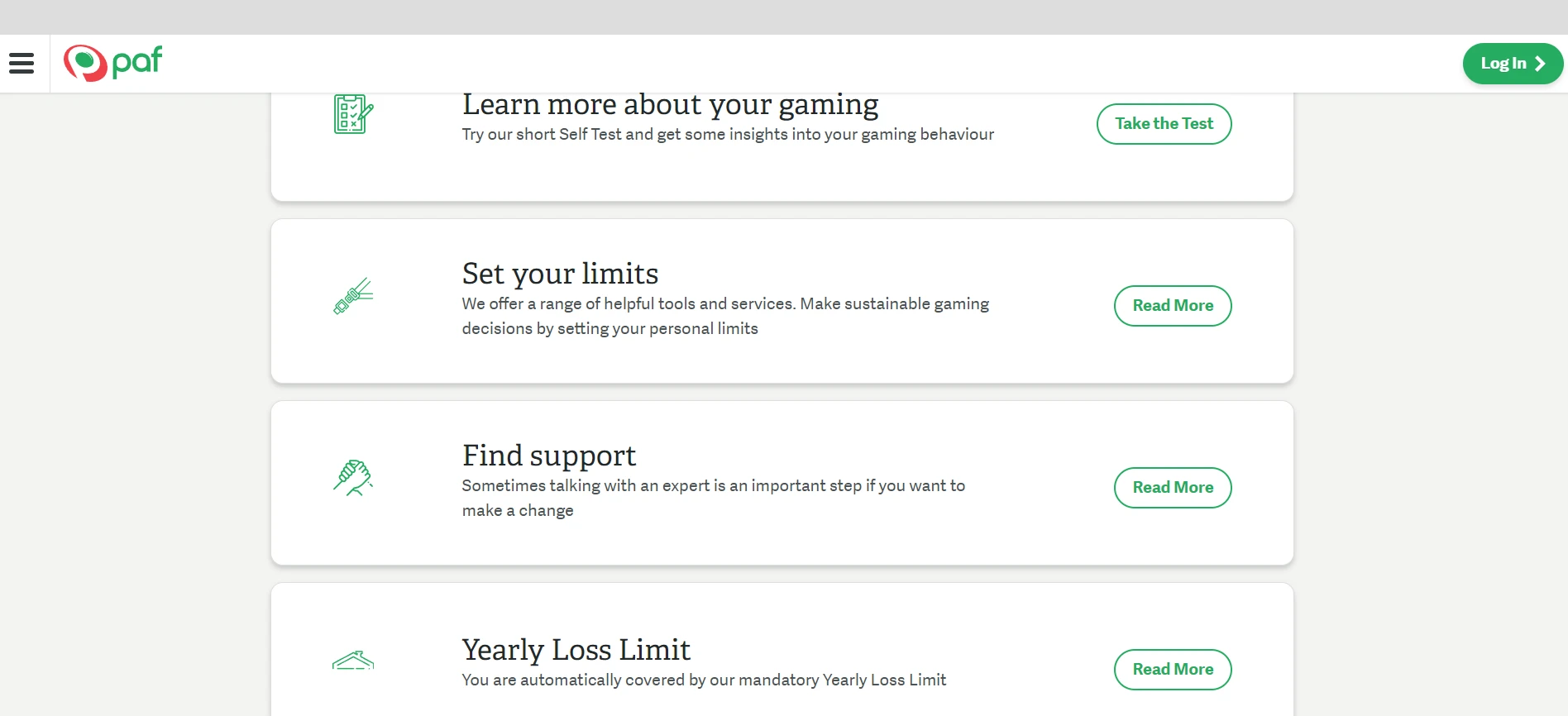 Paf Casino Screenshot