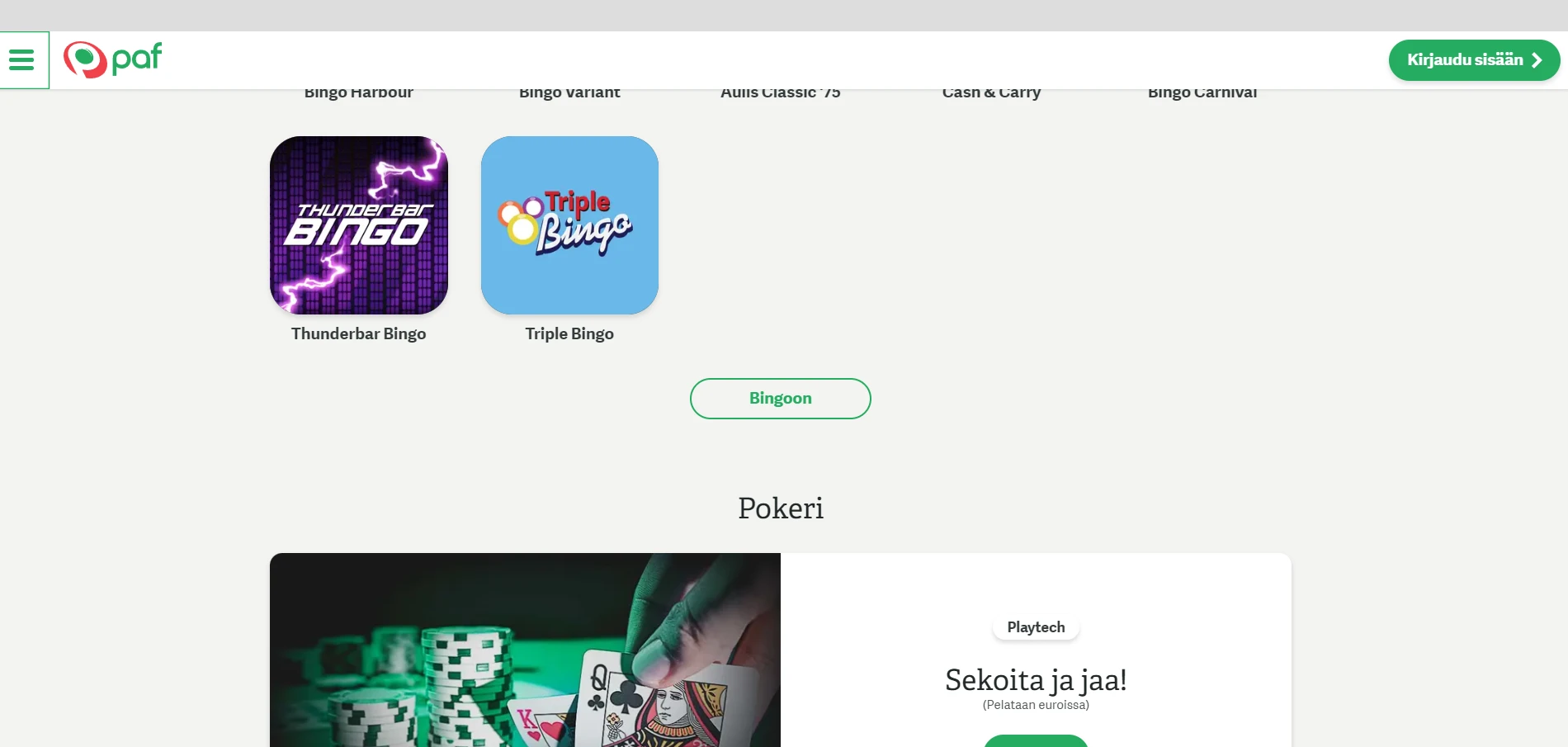 Paf Casino Screenshot