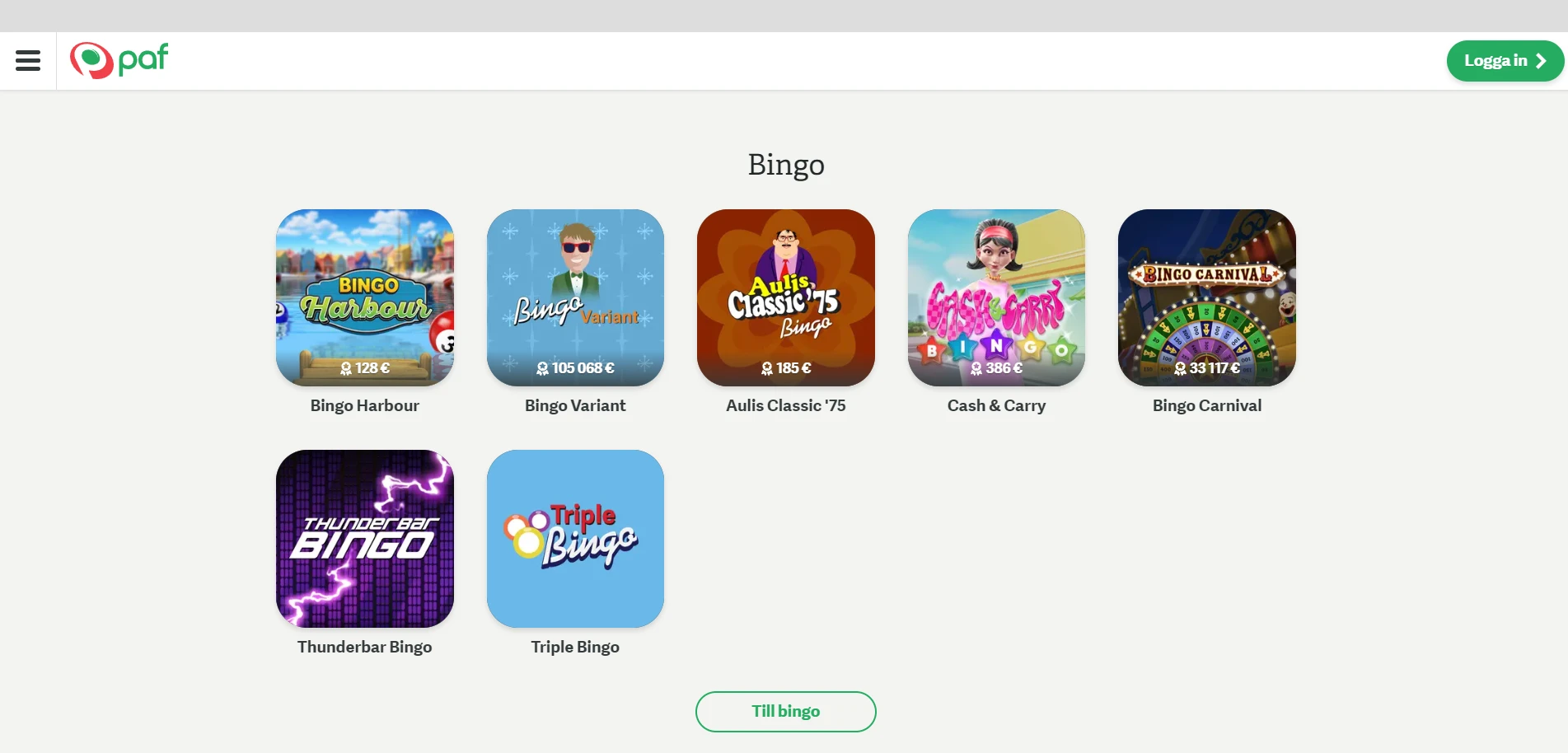 Paf Casino Screenshot