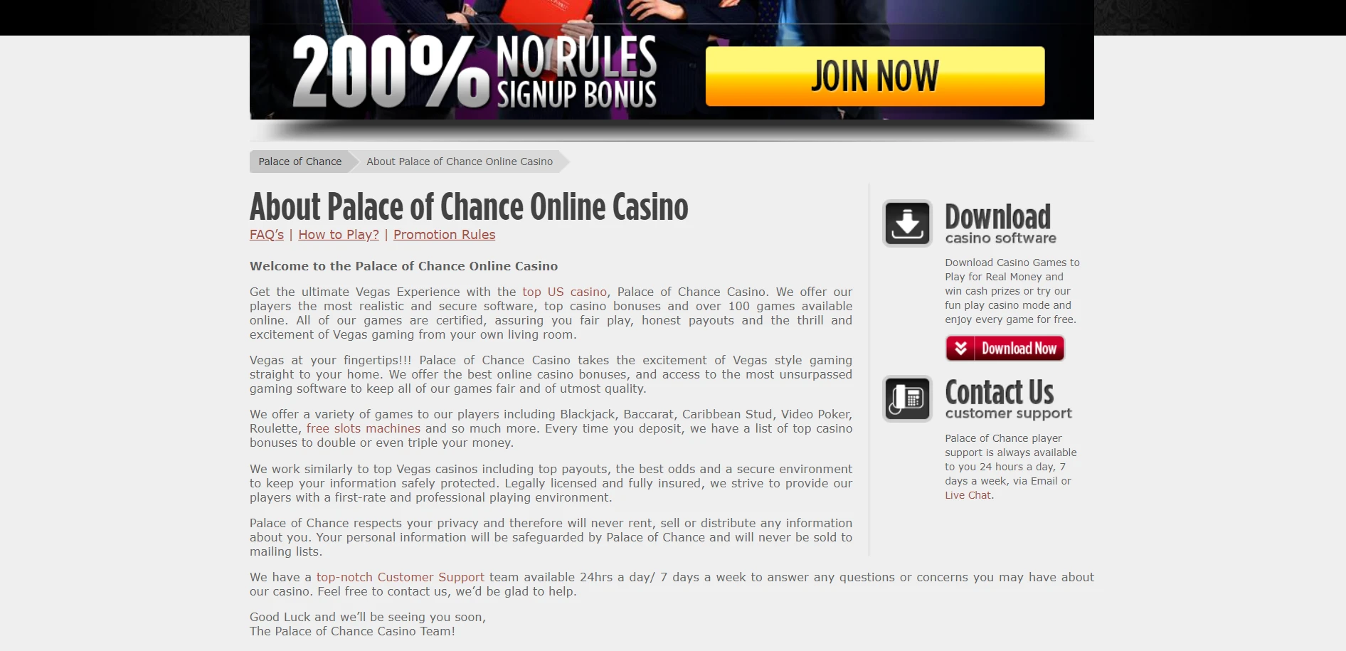 Palace of Chance Screenshot