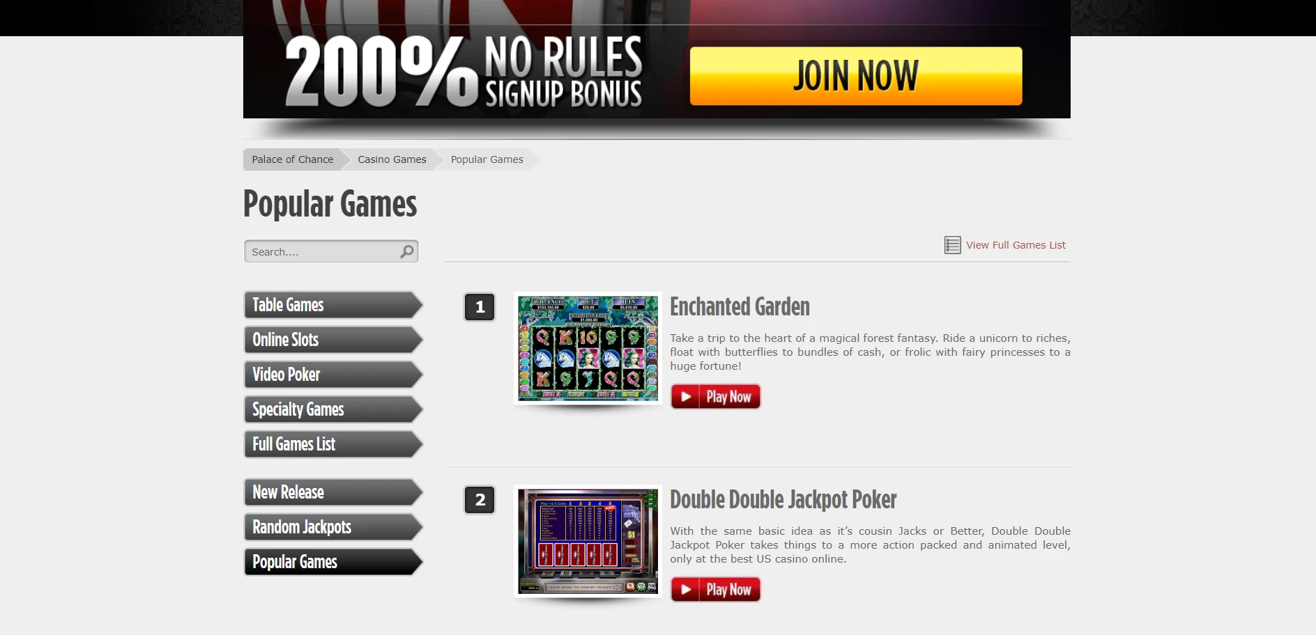 Palace of Chance Screenshot