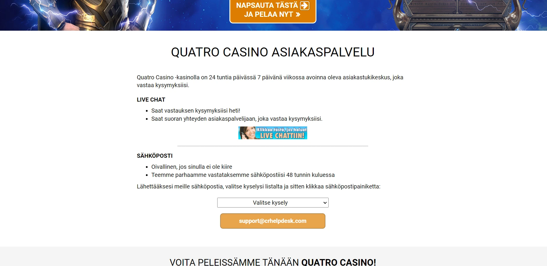 Quatro Casino Screenshot