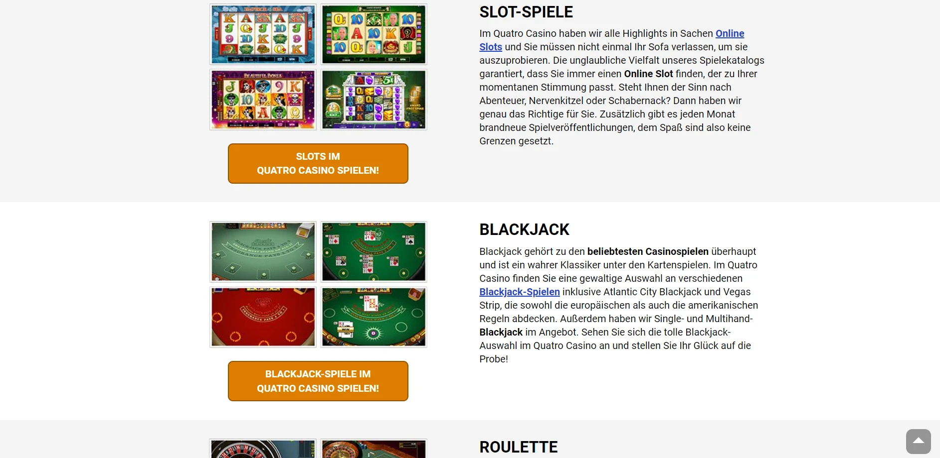 Quatro Casino Screenshot