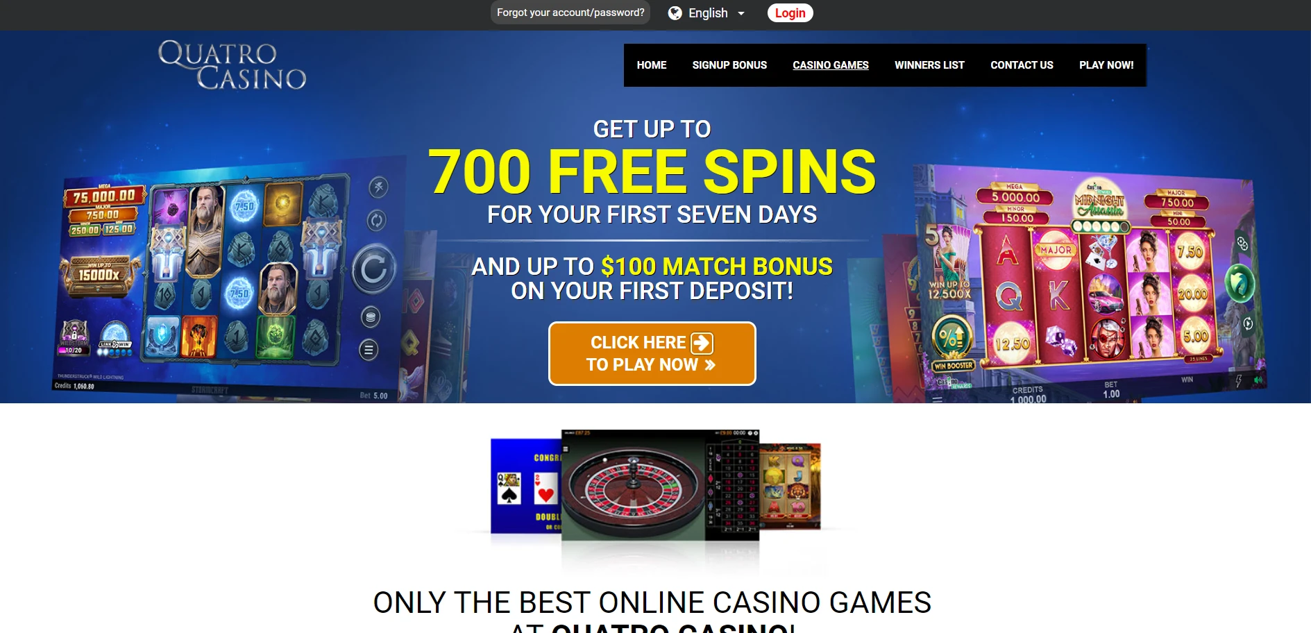 Quatro Casino Screenshot