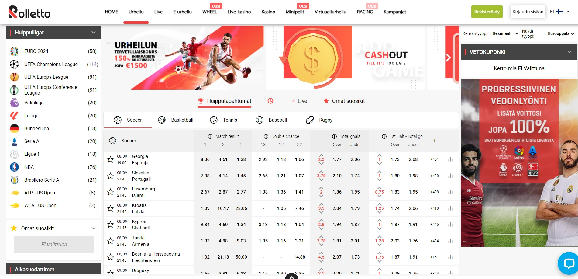Rolletto Casino Screenshot