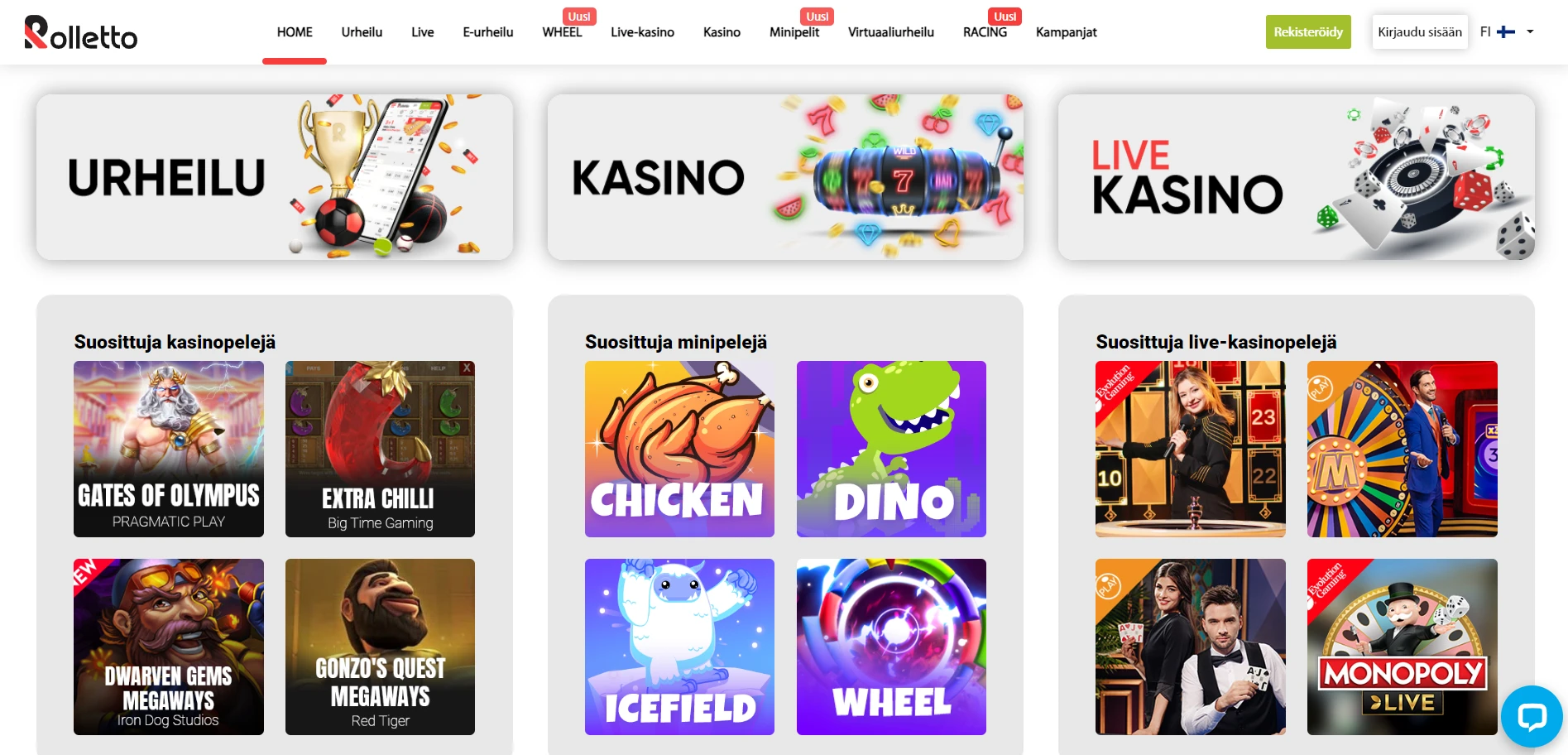 Rolletto Casino Screenshot