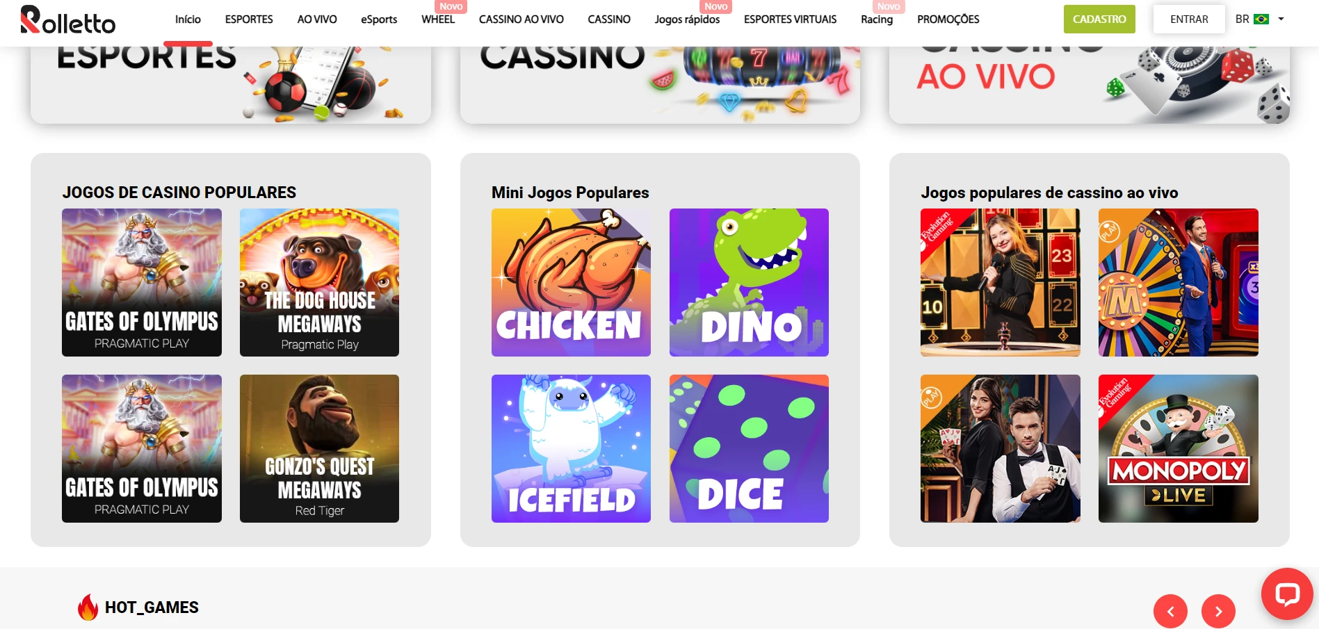 Rolletto Casino Screenshot