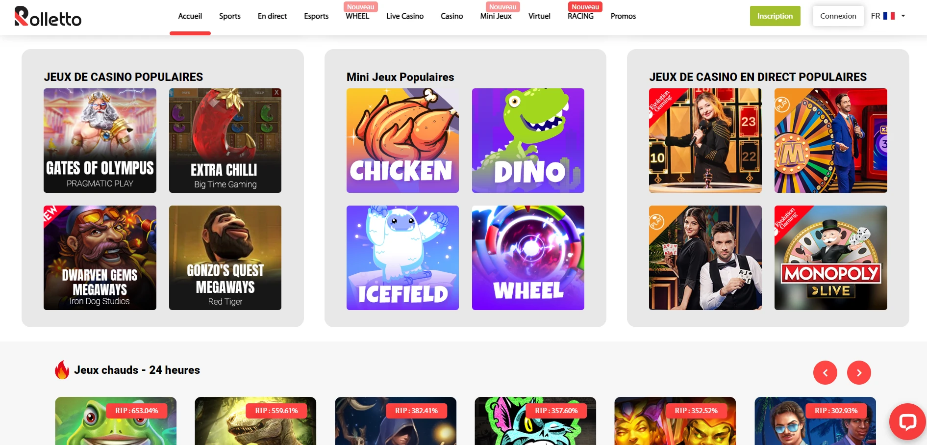 Rolletto Casino Screenshot