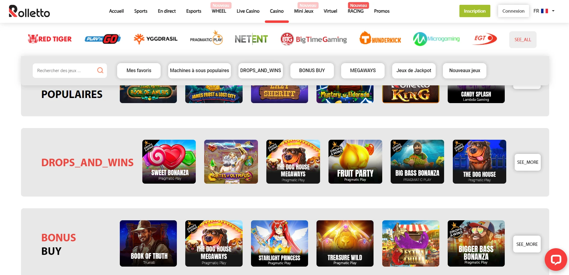 Rolletto Casino Screenshot