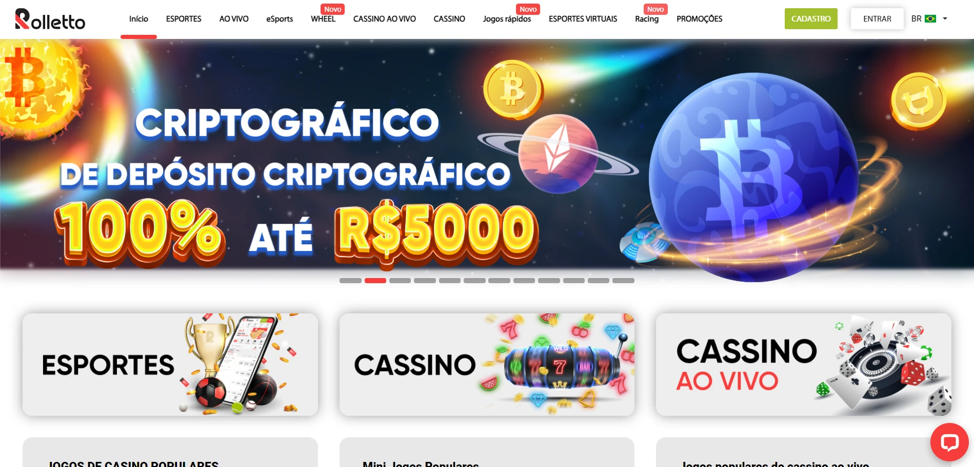 Rolletto Casino Screenshot