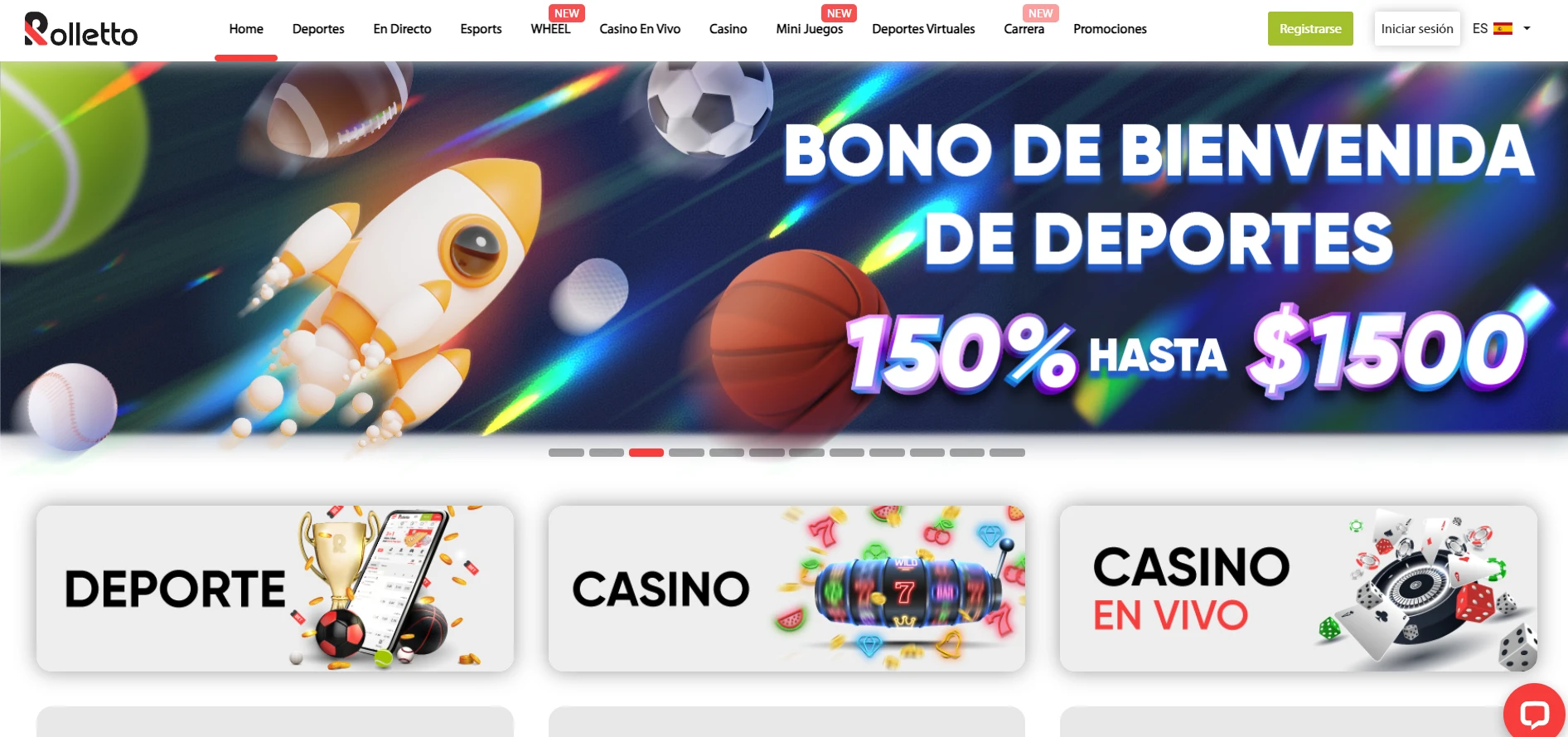 Rolletto Casino Screenshot