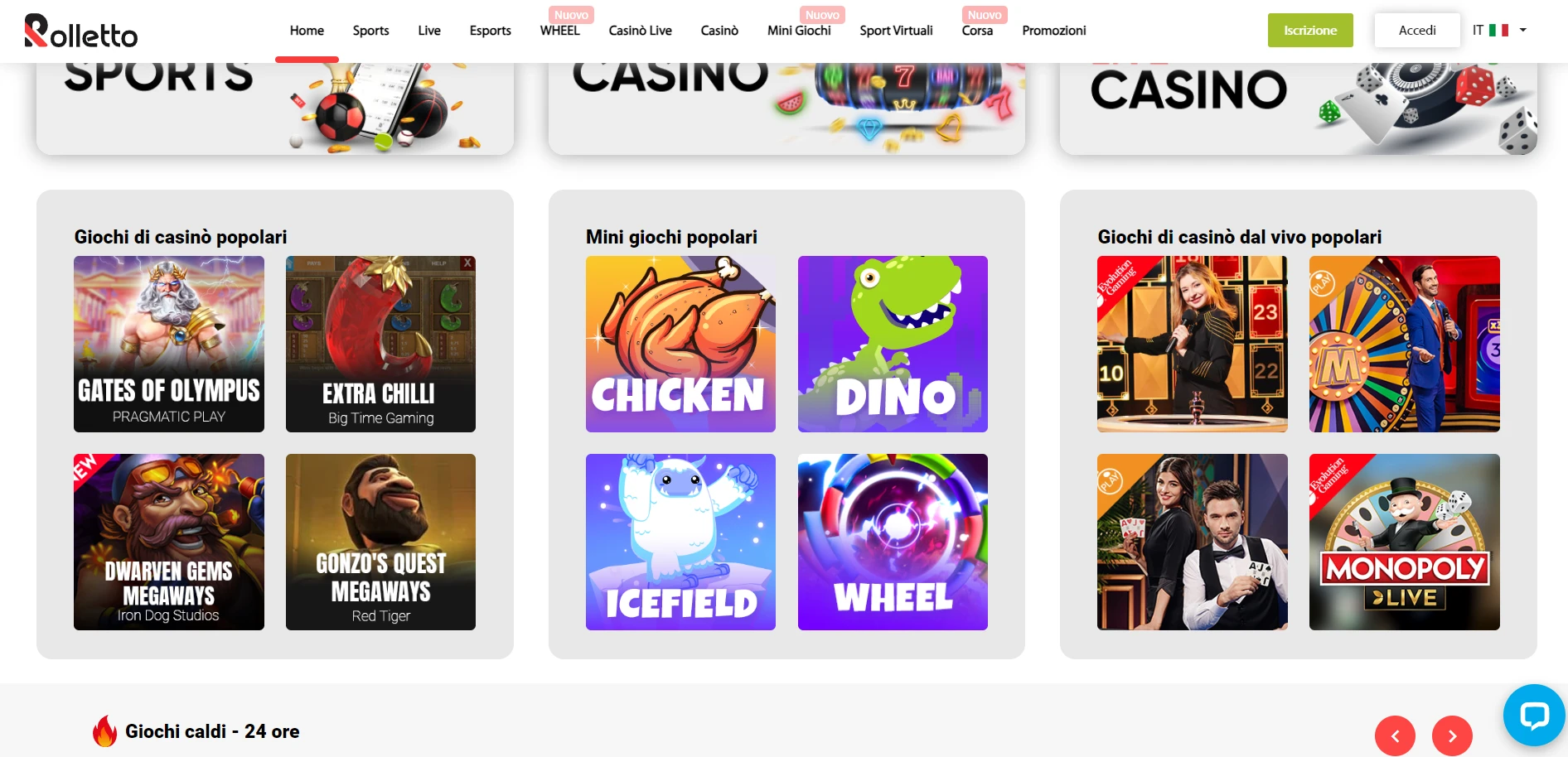 Rolletto Casino Screenshot
