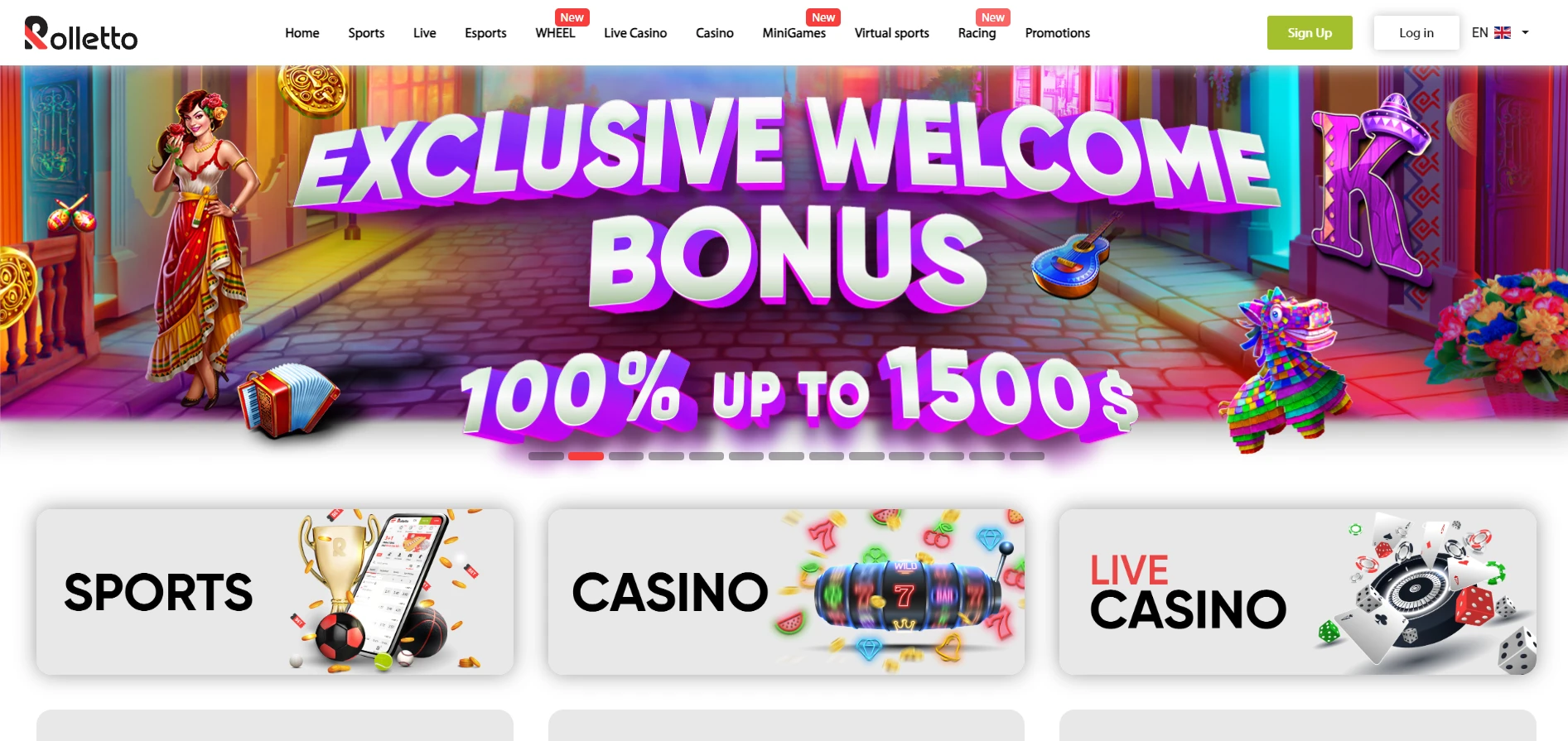 Rolletto Casino Screenshot