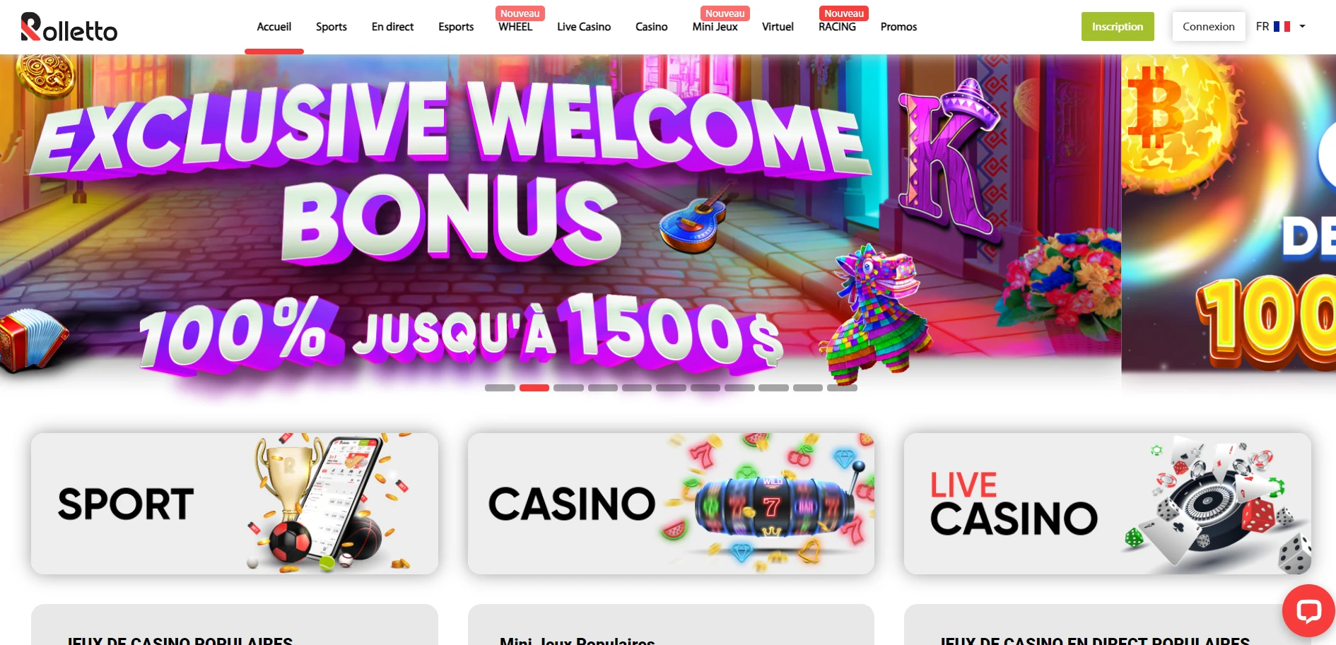 Rolletto Casino Screenshot