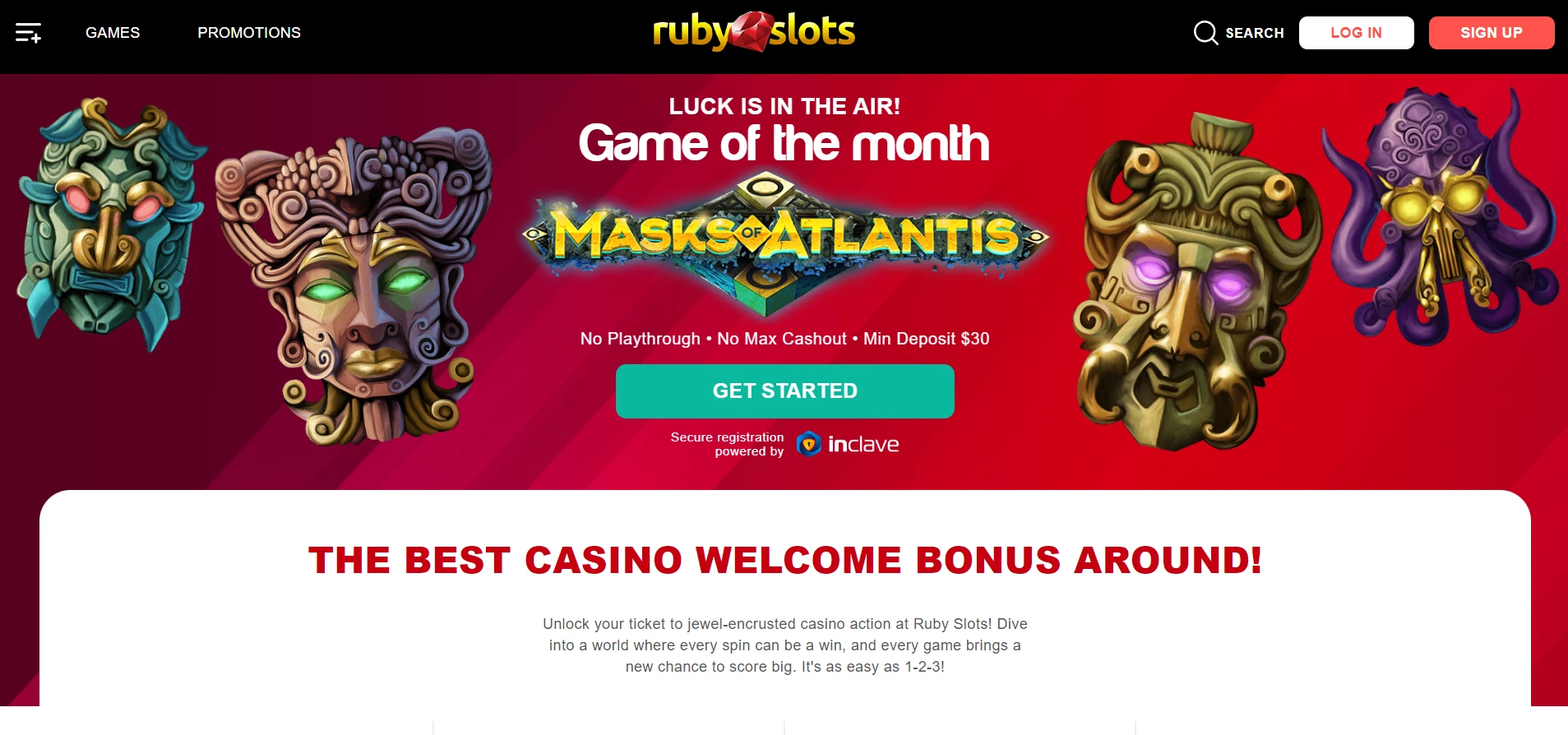 Ruby Slots Casino Screenshot