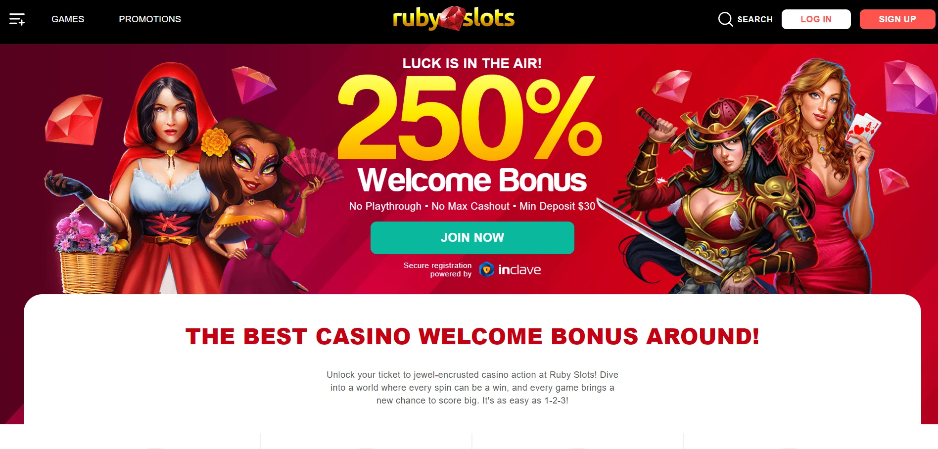 Ruby Slots Casino Screenshot