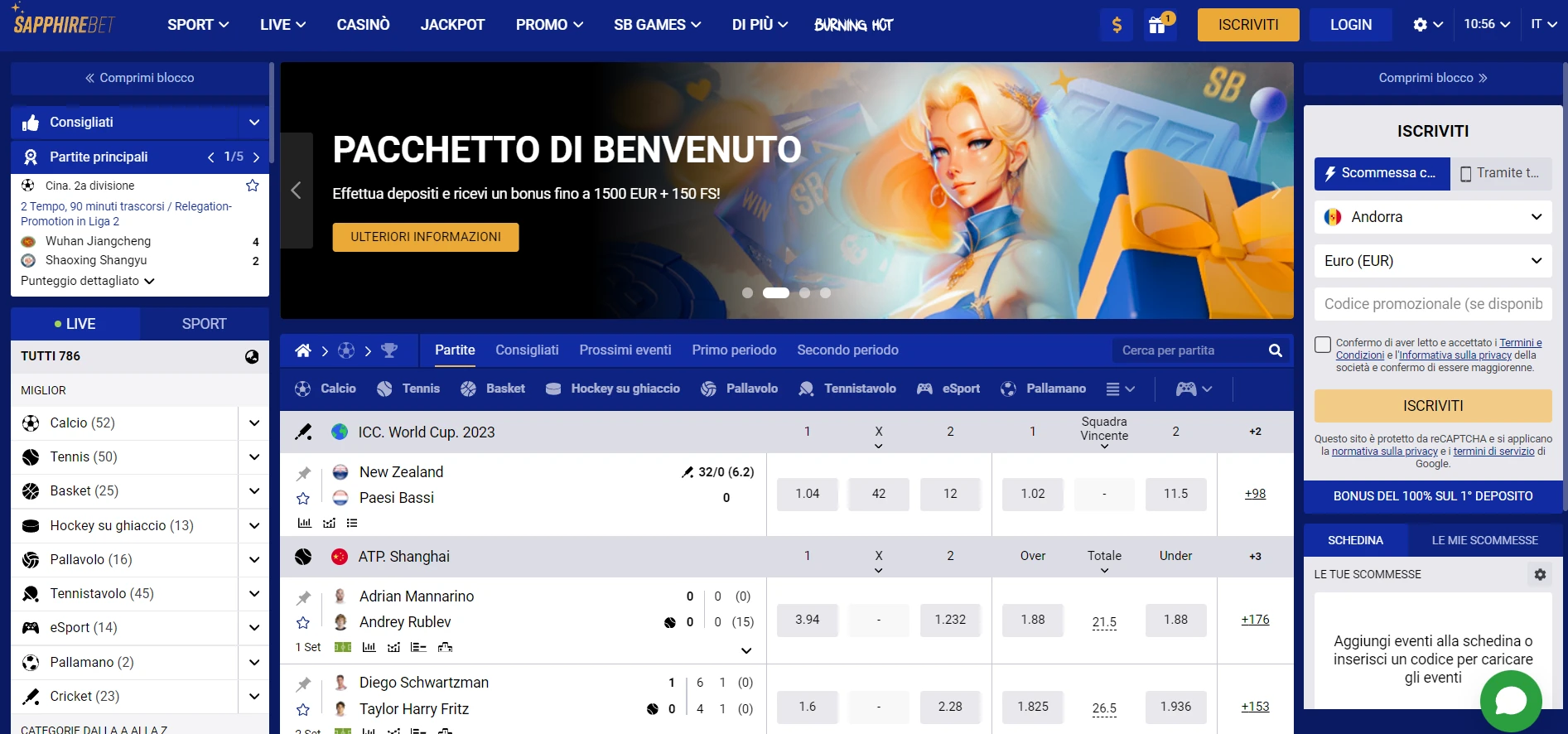 SapphireBet Casino Screenshot