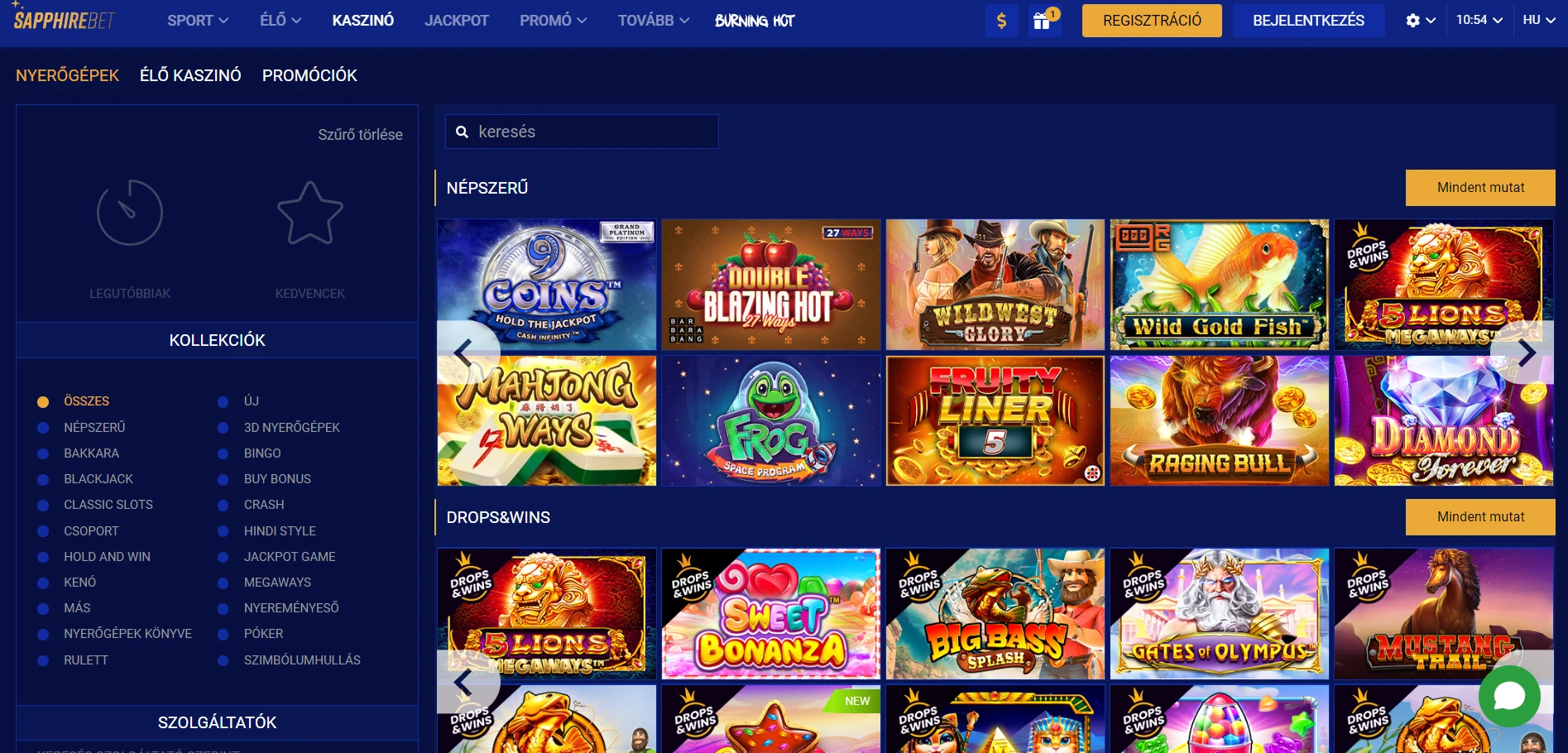 SapphireBet Casino Screenshot