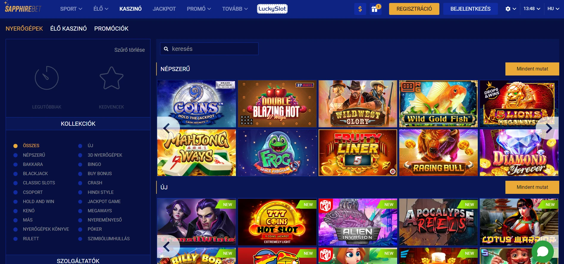 SapphireBet Casino Screenshot