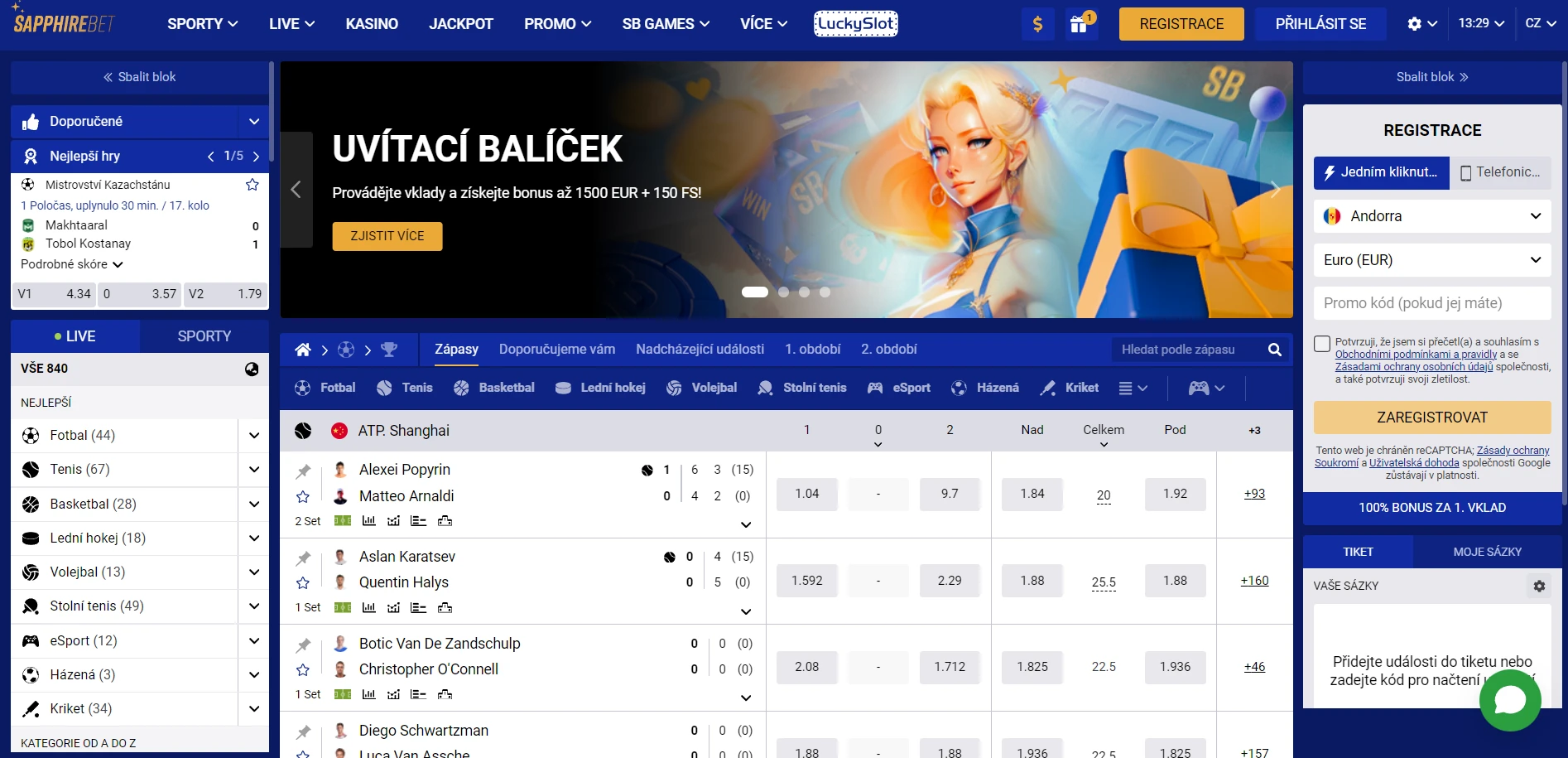 SapphireBet Casino Screenshot