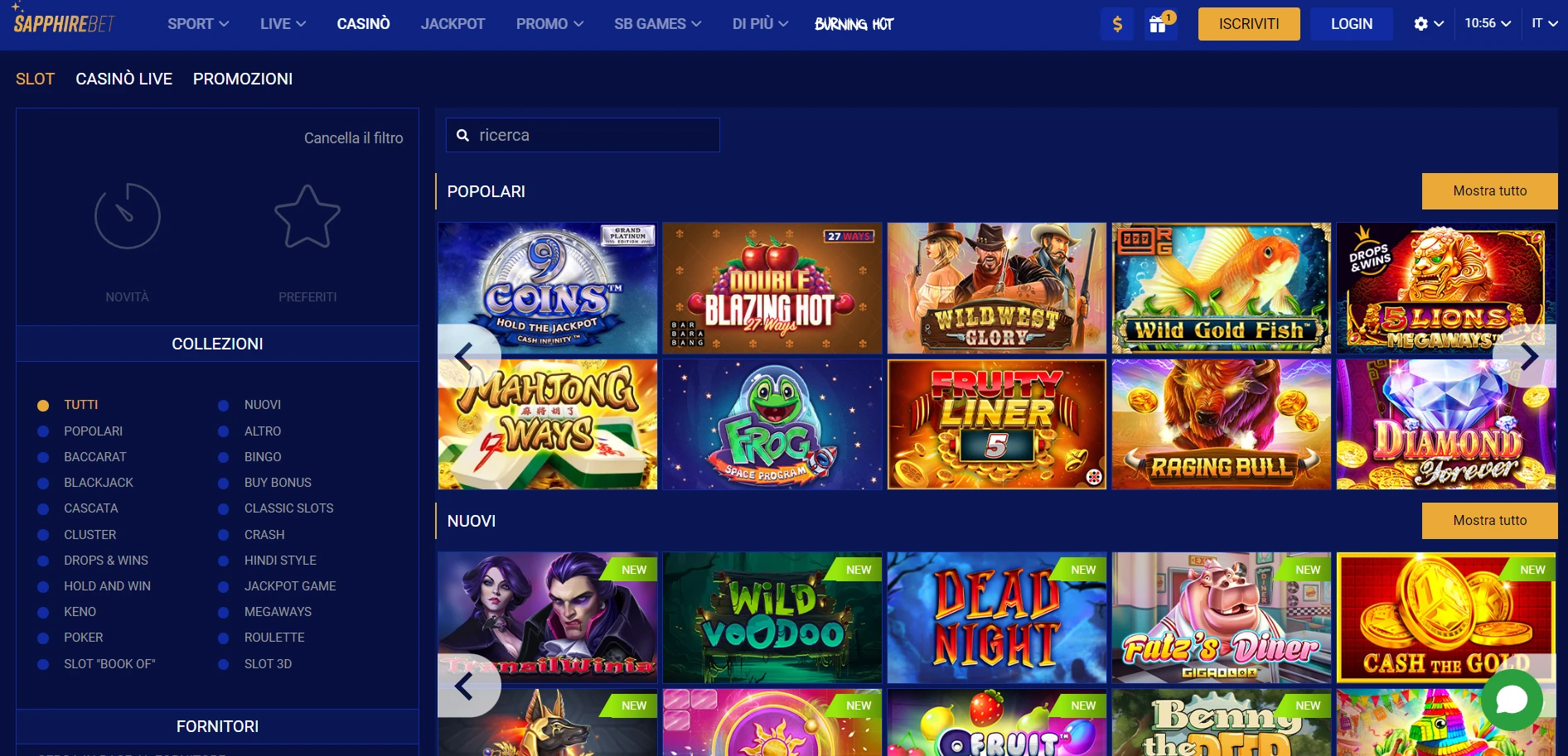 SapphireBet Casino Screenshot