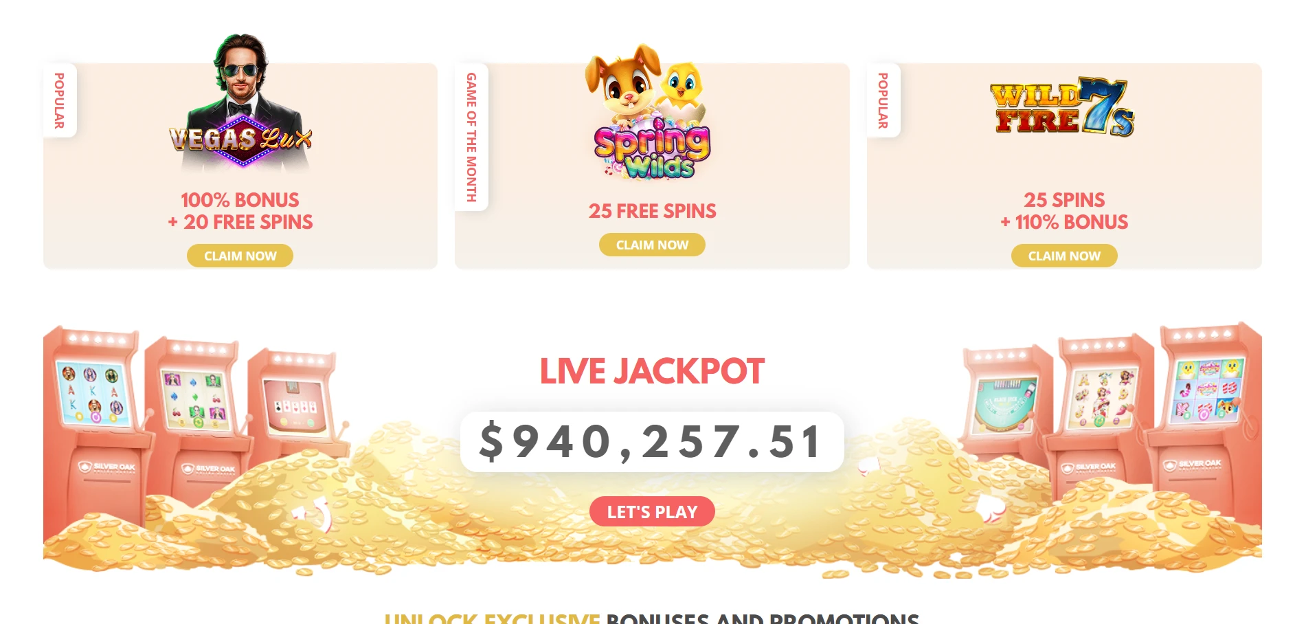 Silver Oak Casino Screenshot