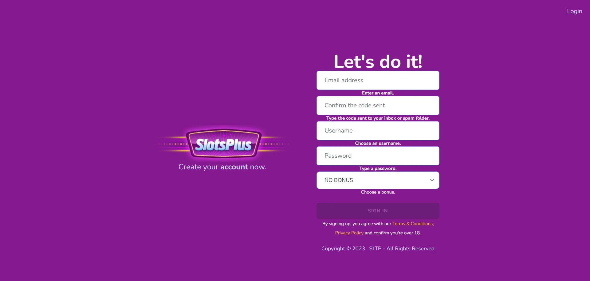 Slots Plus Casino Screenshot