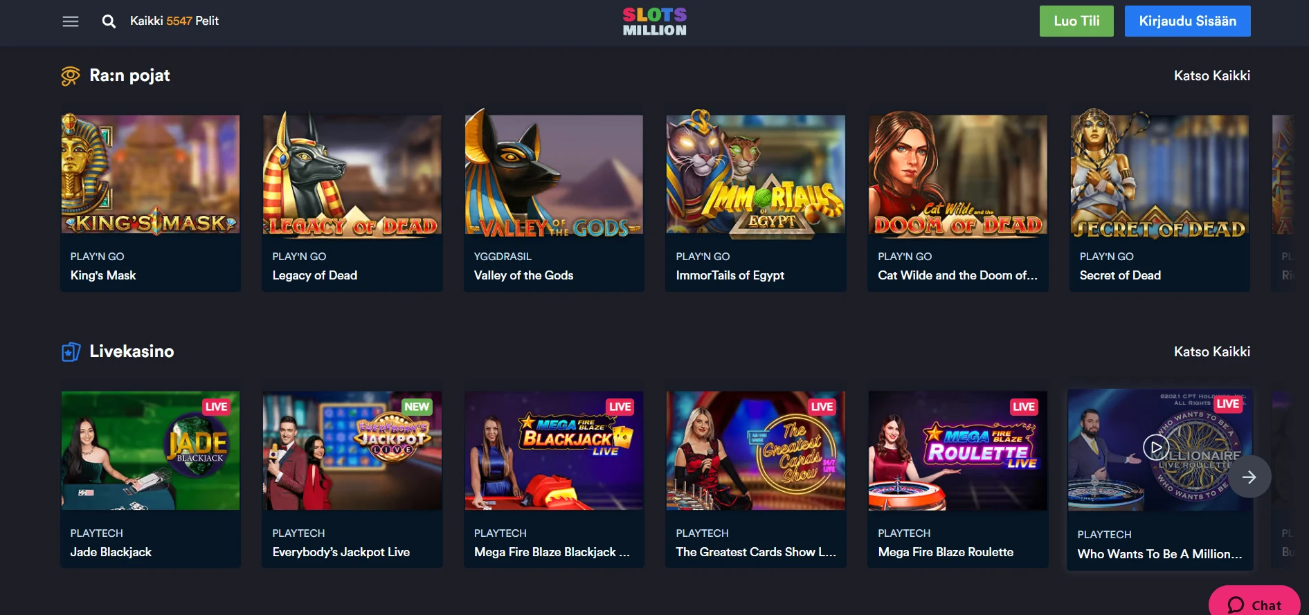 SlotsMillion Casino Screenshot