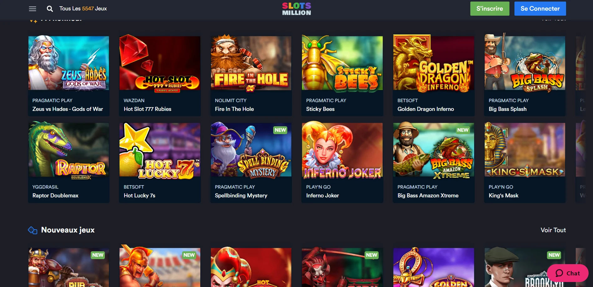 SlotsMillion Casino Screenshot