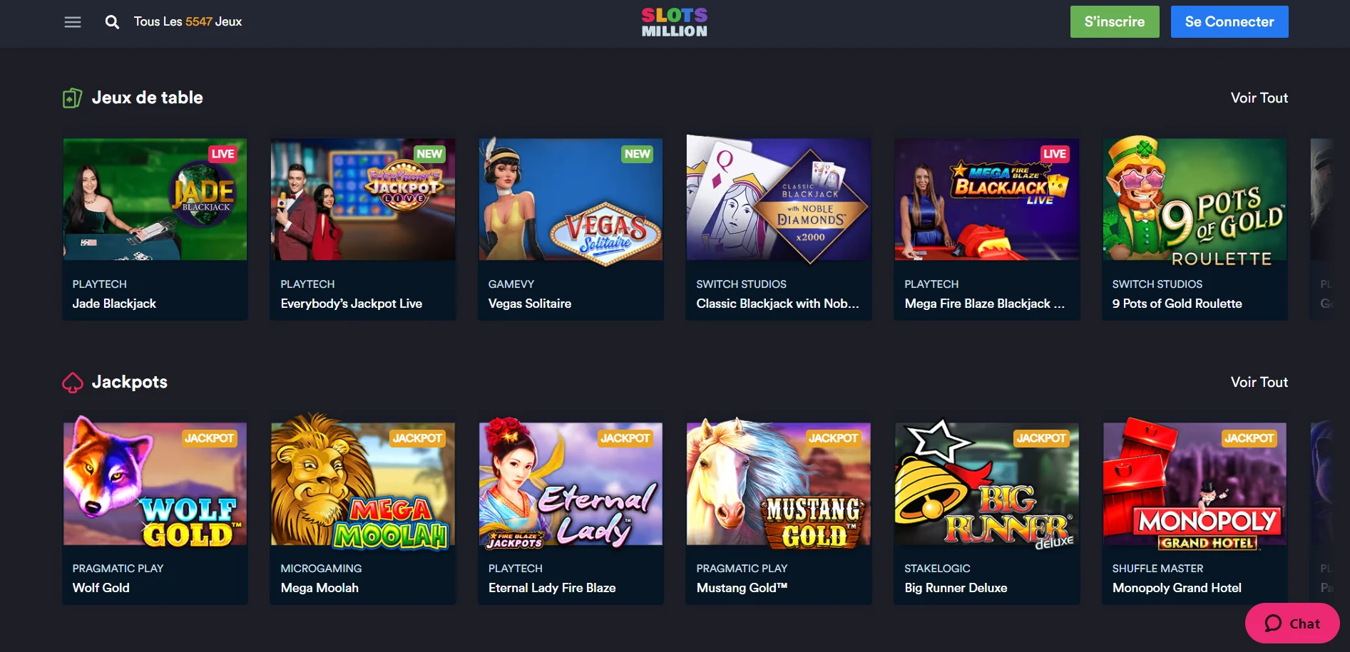 SlotsMillion Casino Screenshot