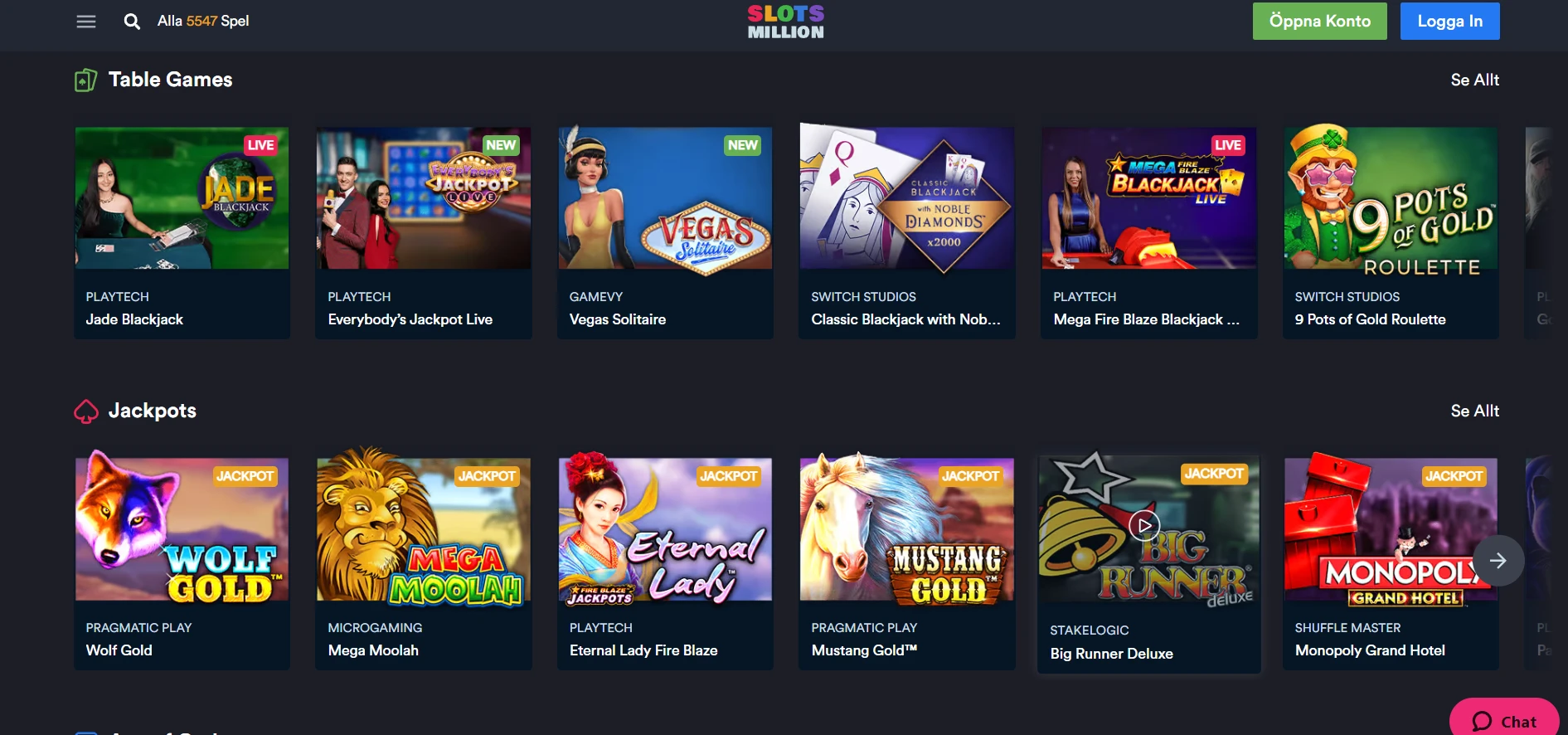 SlotsMillion Casino Screenshot