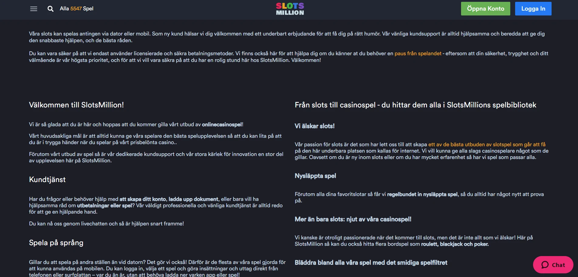 SlotsMillion Casino Screenshot