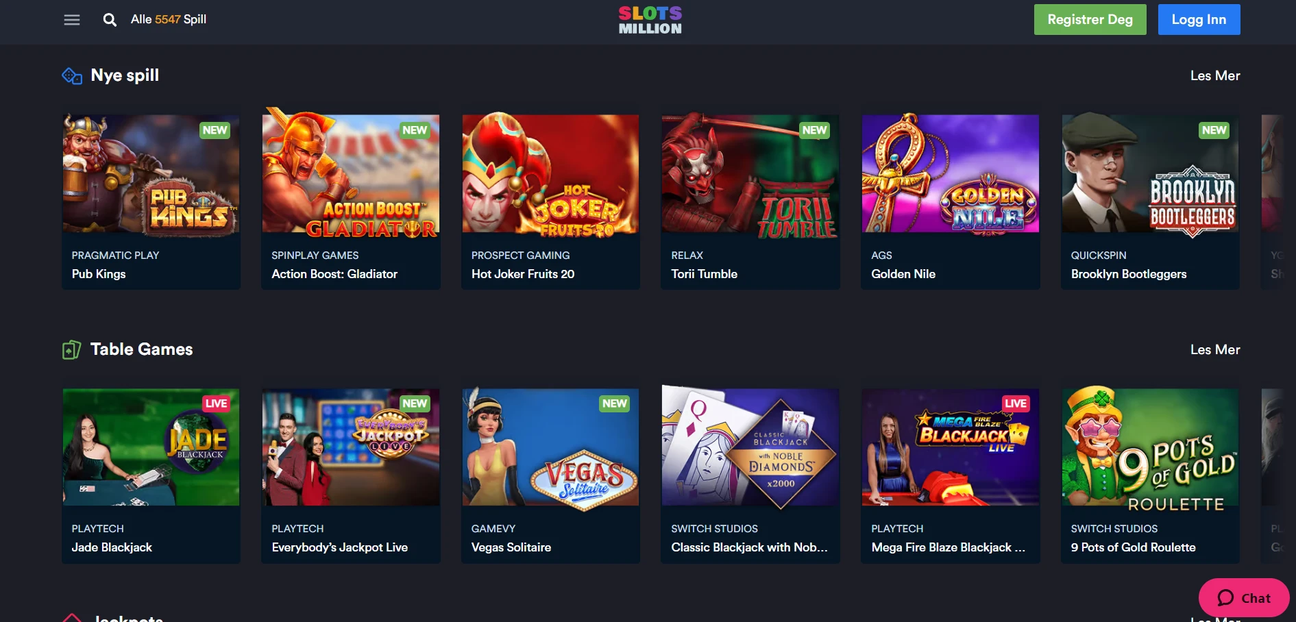 SlotsMillion Casino Screenshot