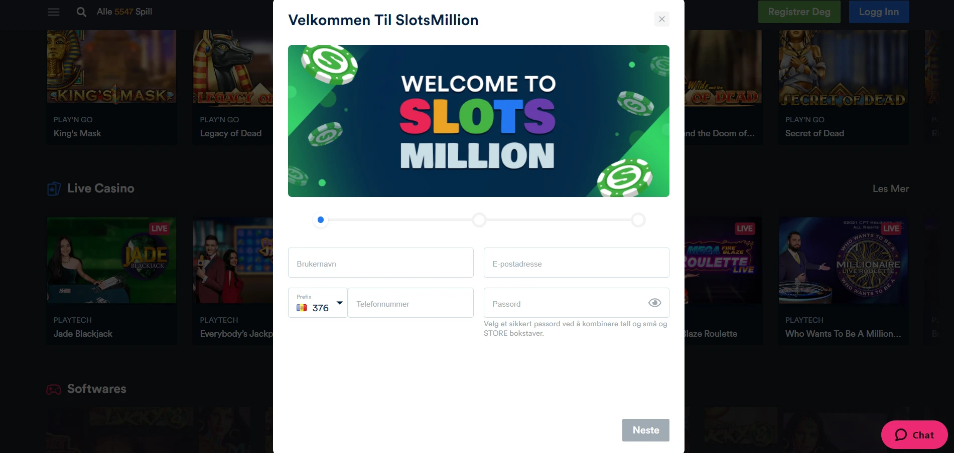 SlotsMillion Casino Screenshot
