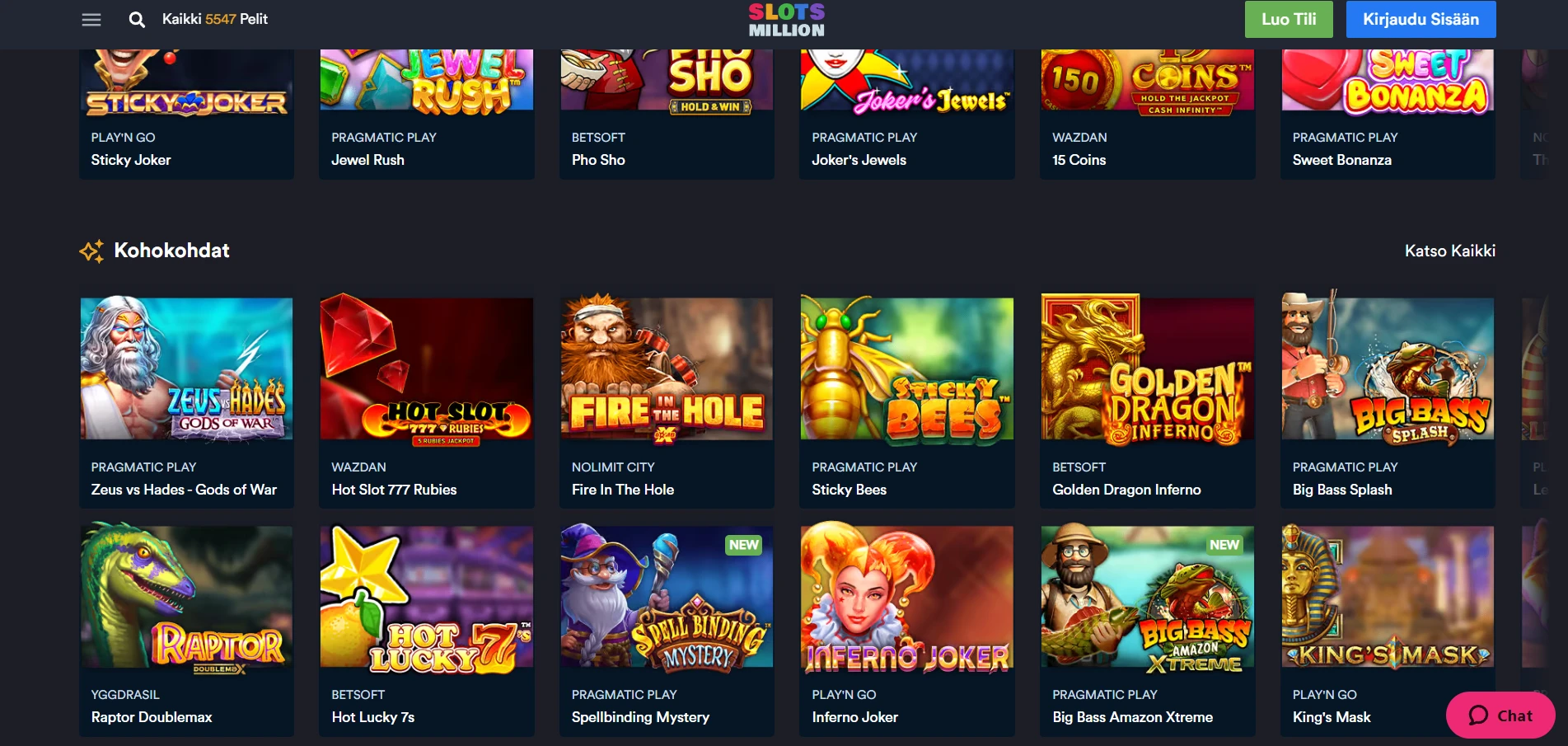 SlotsMillion Casino Screenshot