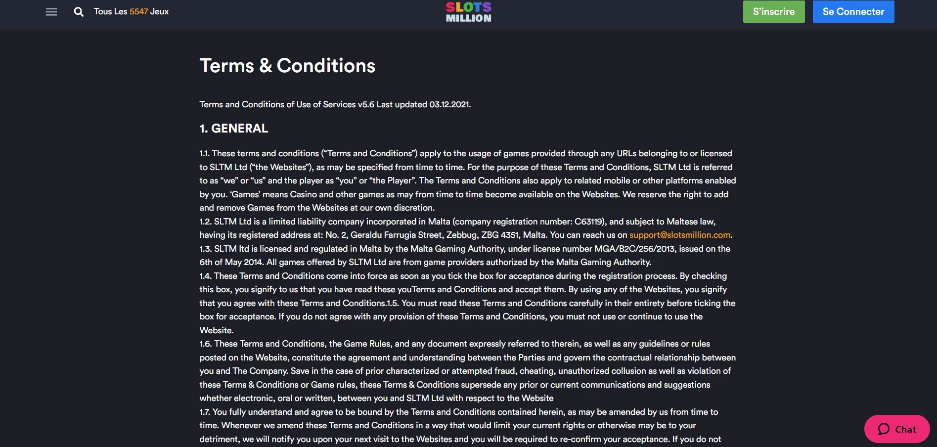 SlotsMillion Casino Screenshot