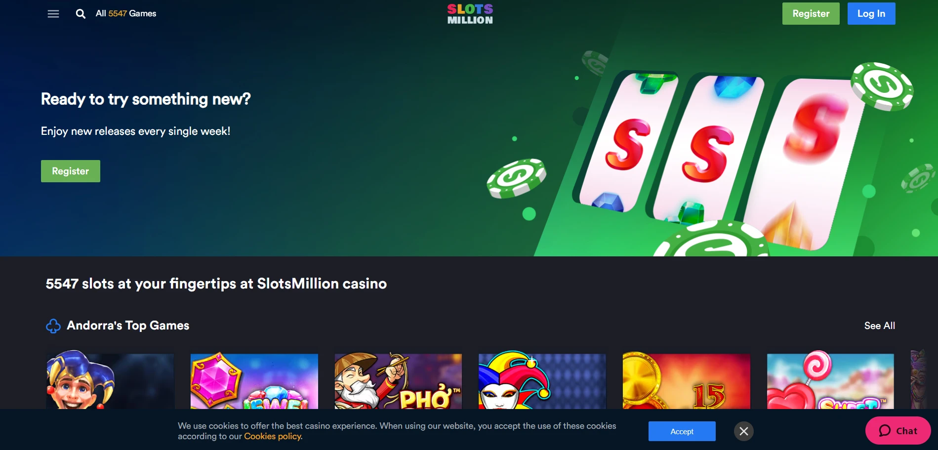 SlotsMillion Casino Screenshot