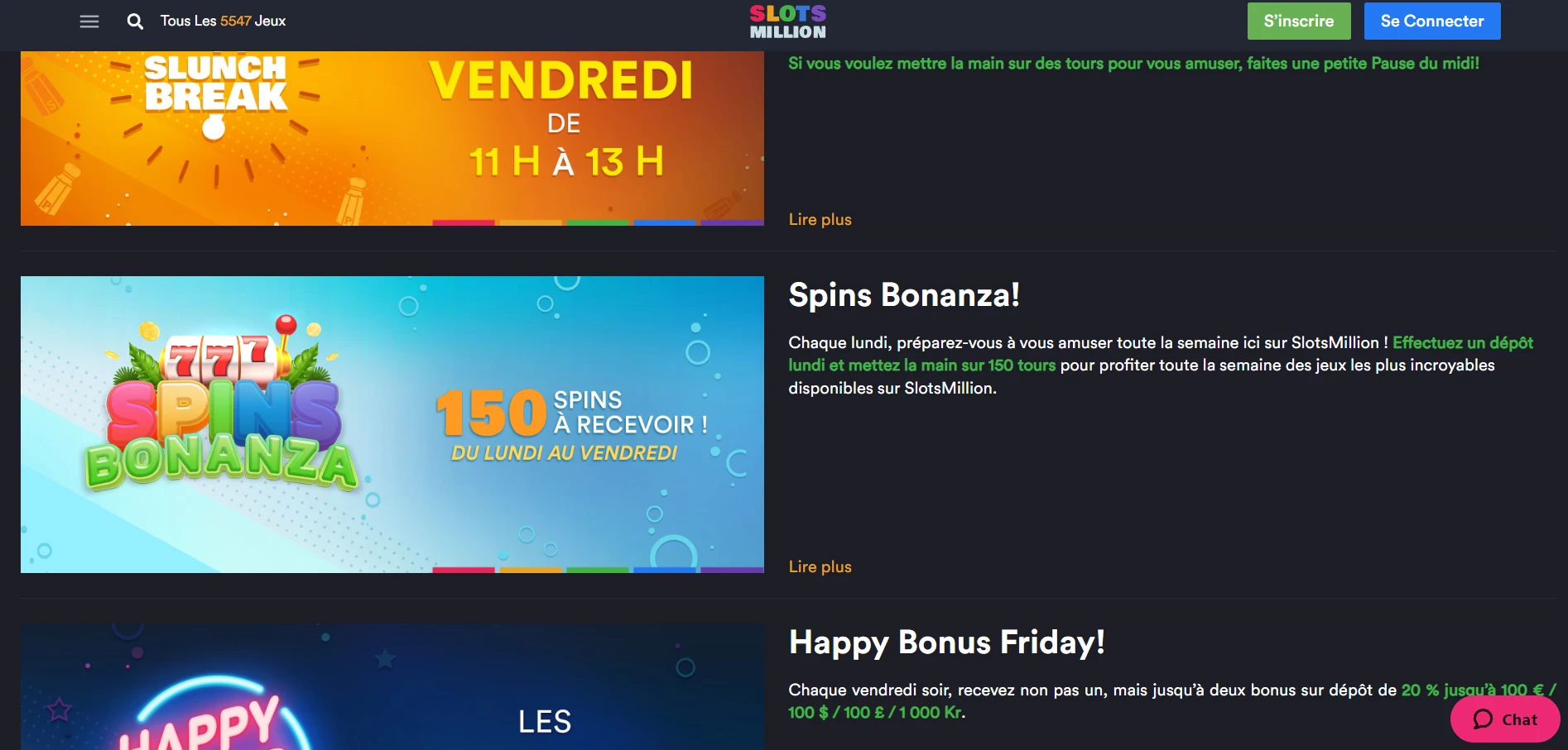 SlotsMillion Casino Screenshot