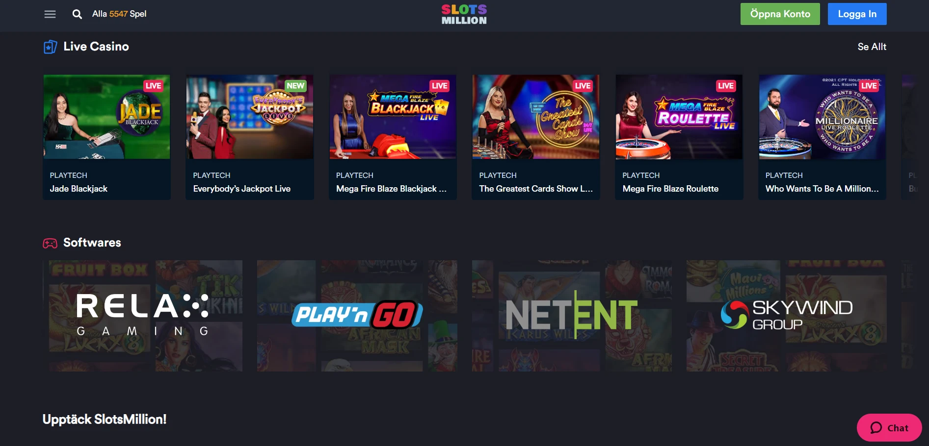 SlotsMillion Casino Screenshot