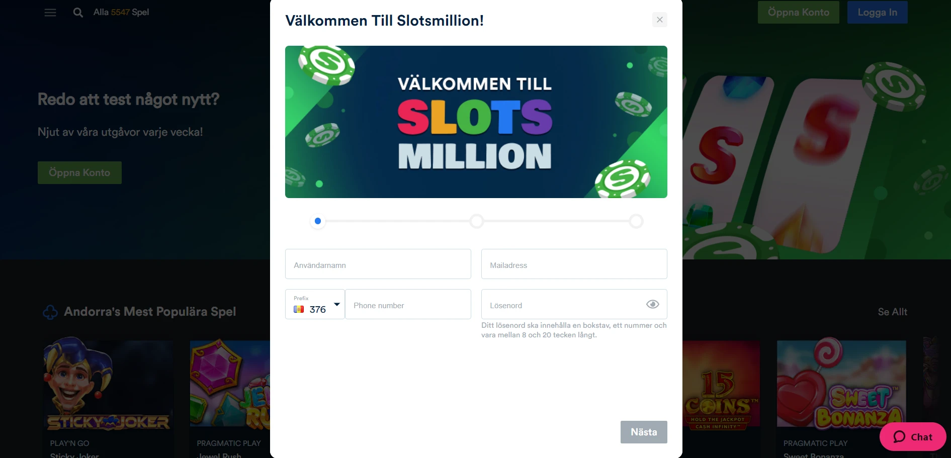 SlotsMillion Casino Screenshot