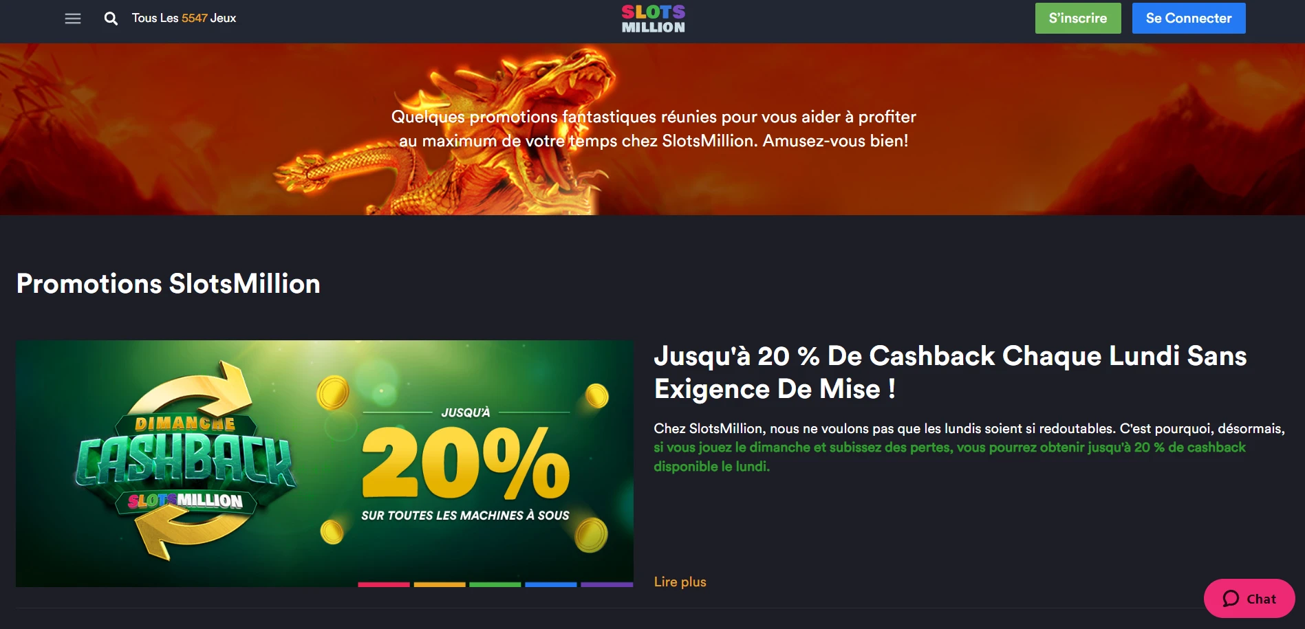 SlotsMillion Casino Screenshot
