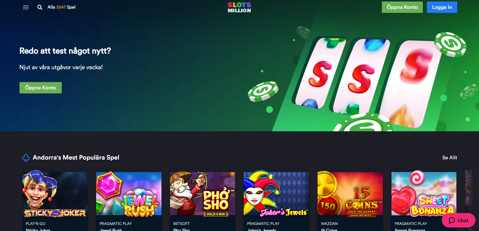 SlotsMillion Casino Screenshot