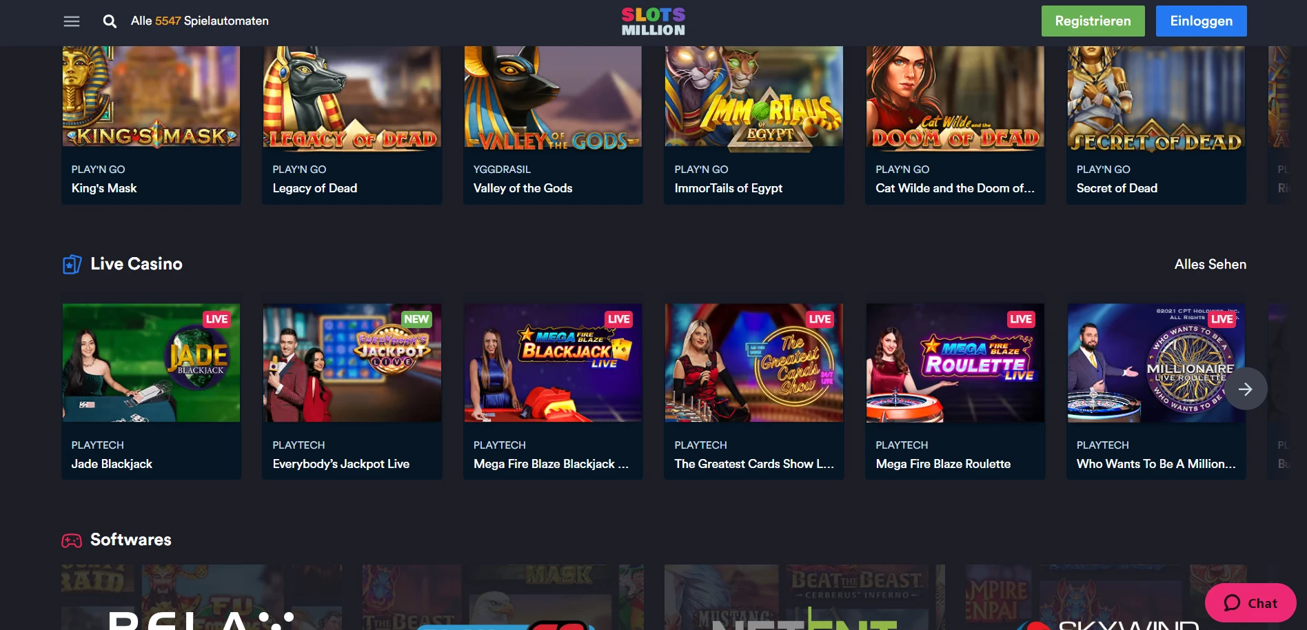 SlotsMillion Casino Screenshot